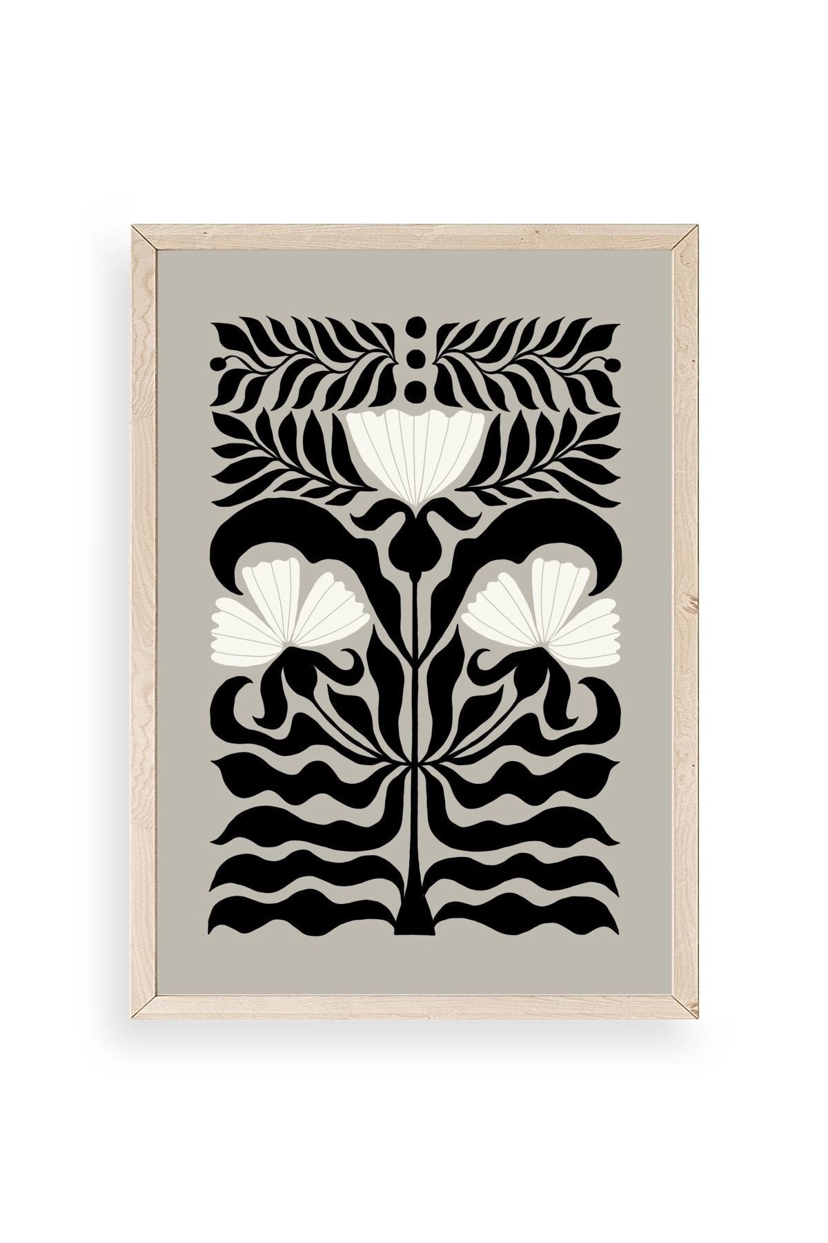 Çiçek Ahşap Çerçeveli Tablo 17 x 23