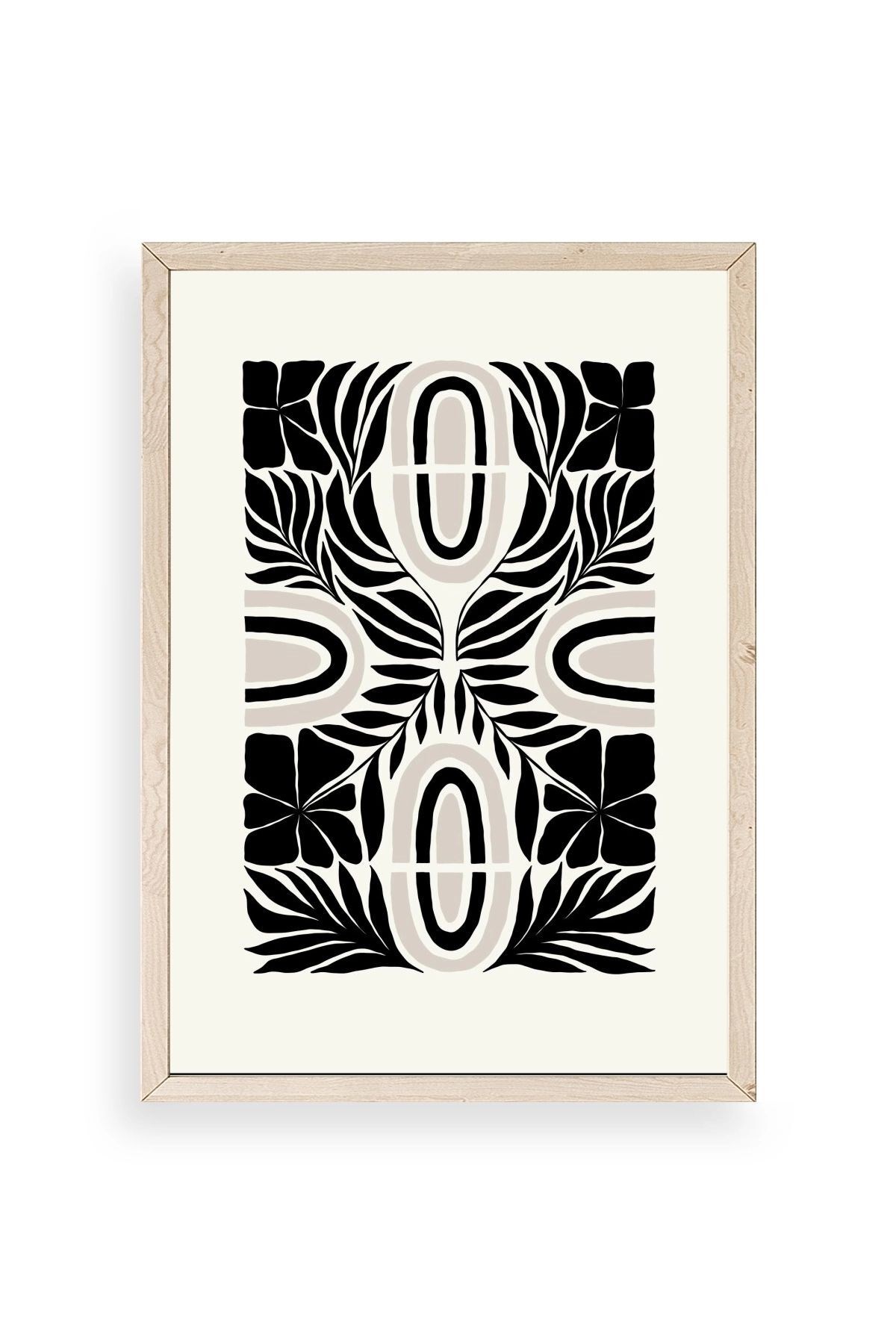 Soyut Ahşap Çerçeveli Tablo 50 x 70