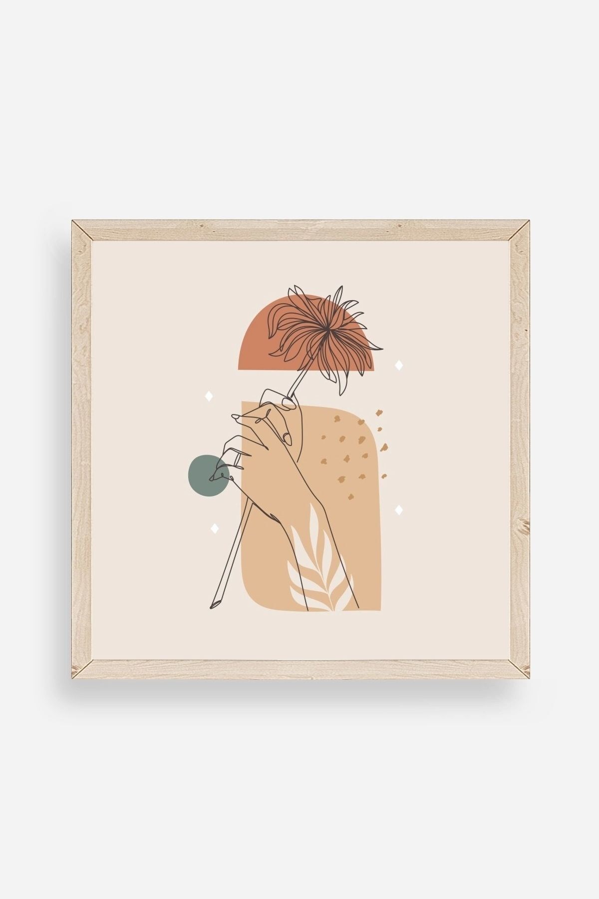 Modern Ahşap Çerçeveli Tablo 23 x 23