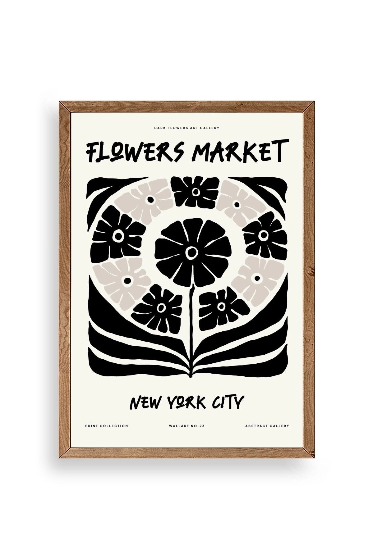 Soyut Ahşap Çerçeveli Tablo 23 x 30