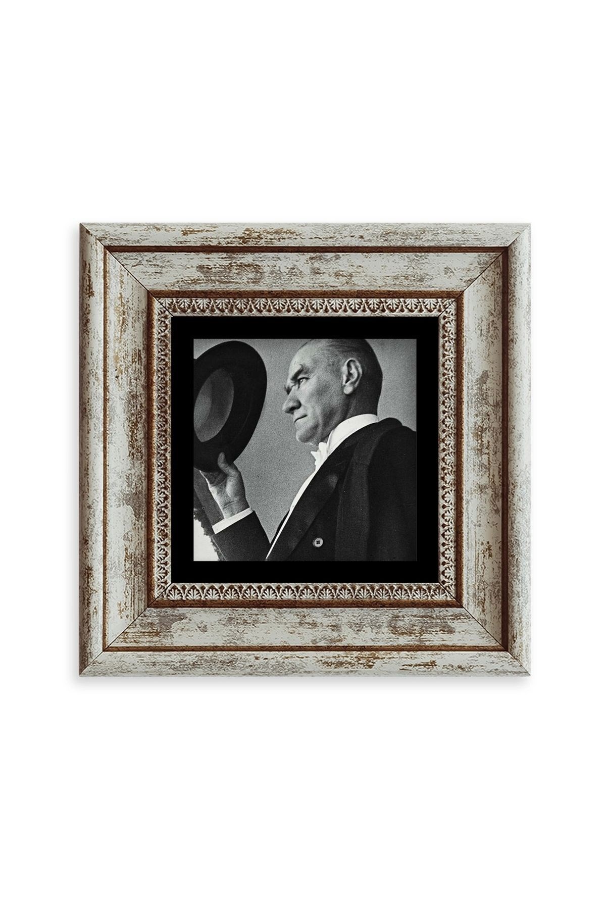 Atatürk Çerçeveli Taş Tablo 20 cm