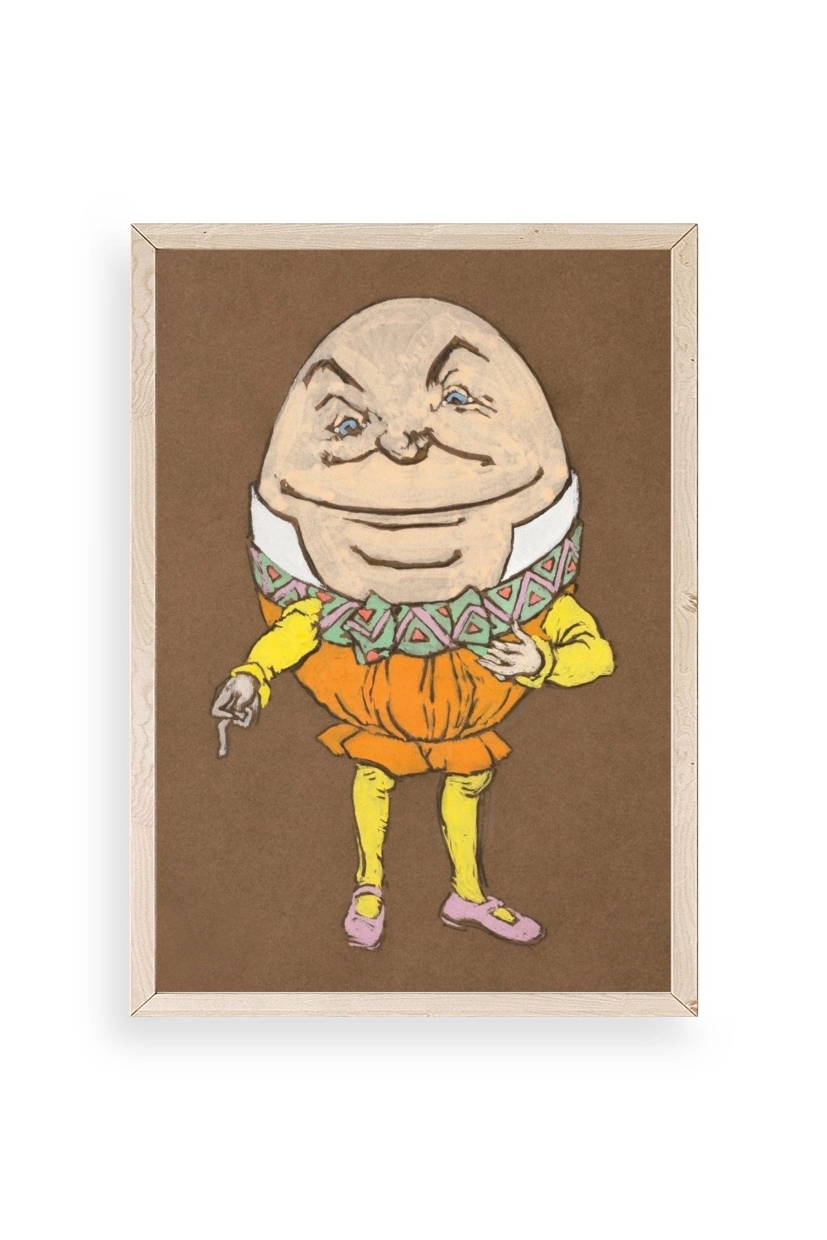 Yumurta Adam Ahşap Çerçeveli Tablo 17 x 23