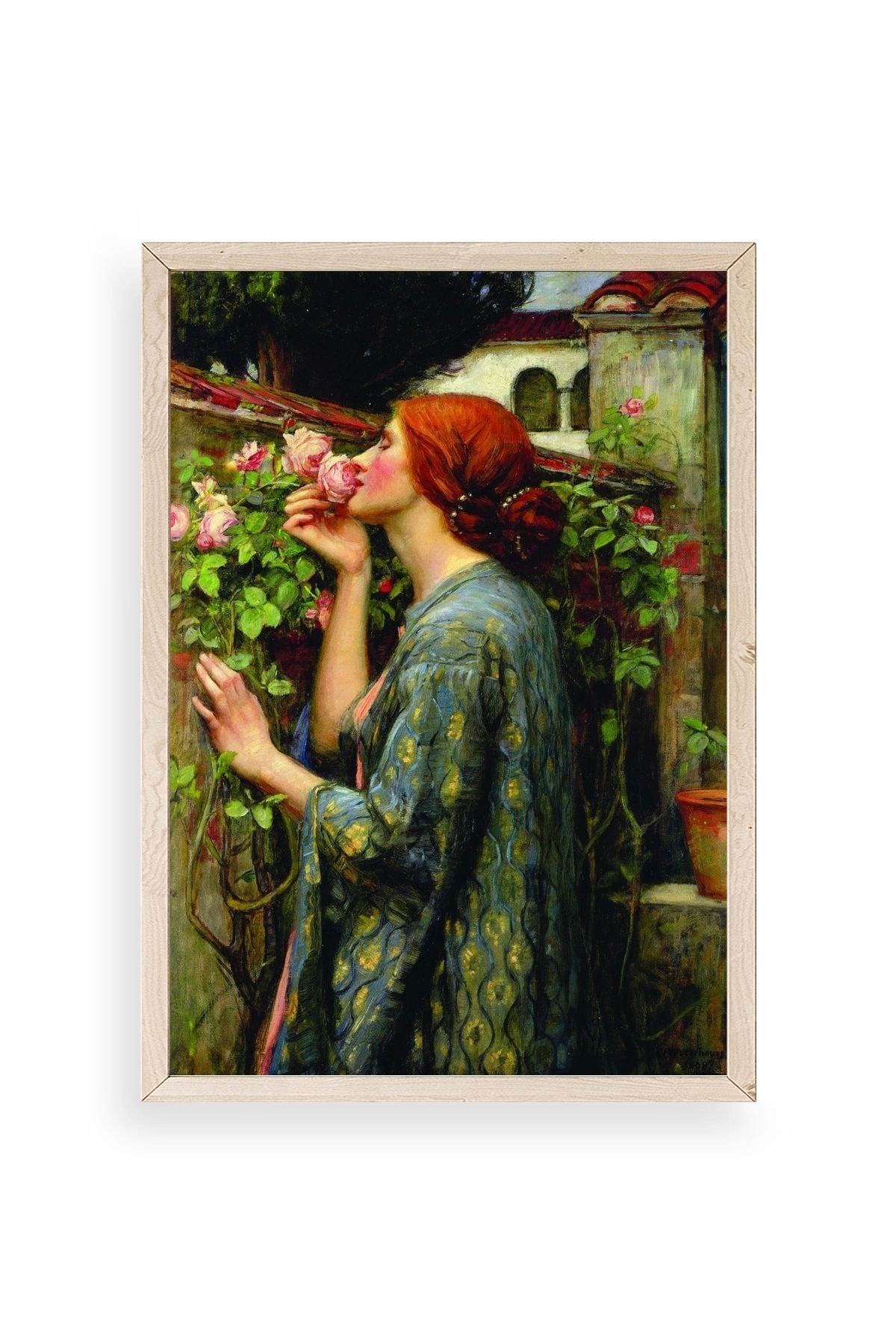 Kadın Ahşap Çerçeveli Tablo 17 x 23