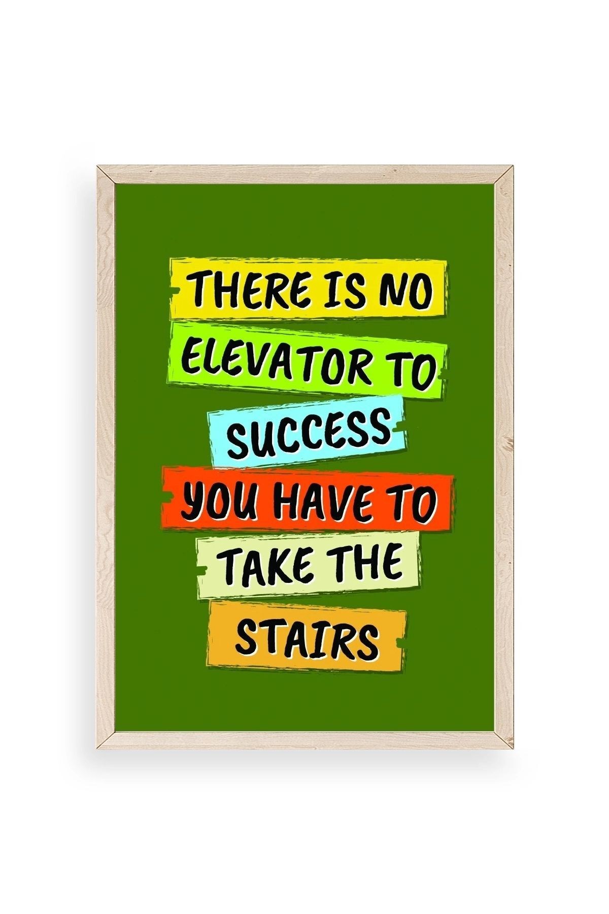 Motto Ahşap Çerçeveli Tablo 50 x 70