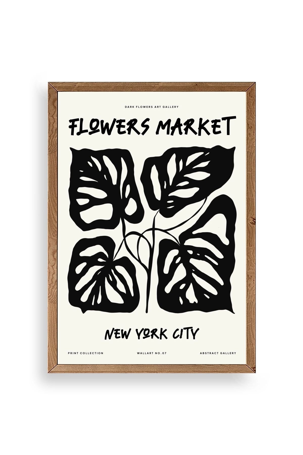 Yaprak Ahşap Çerçeveli Tablo 50 x 70