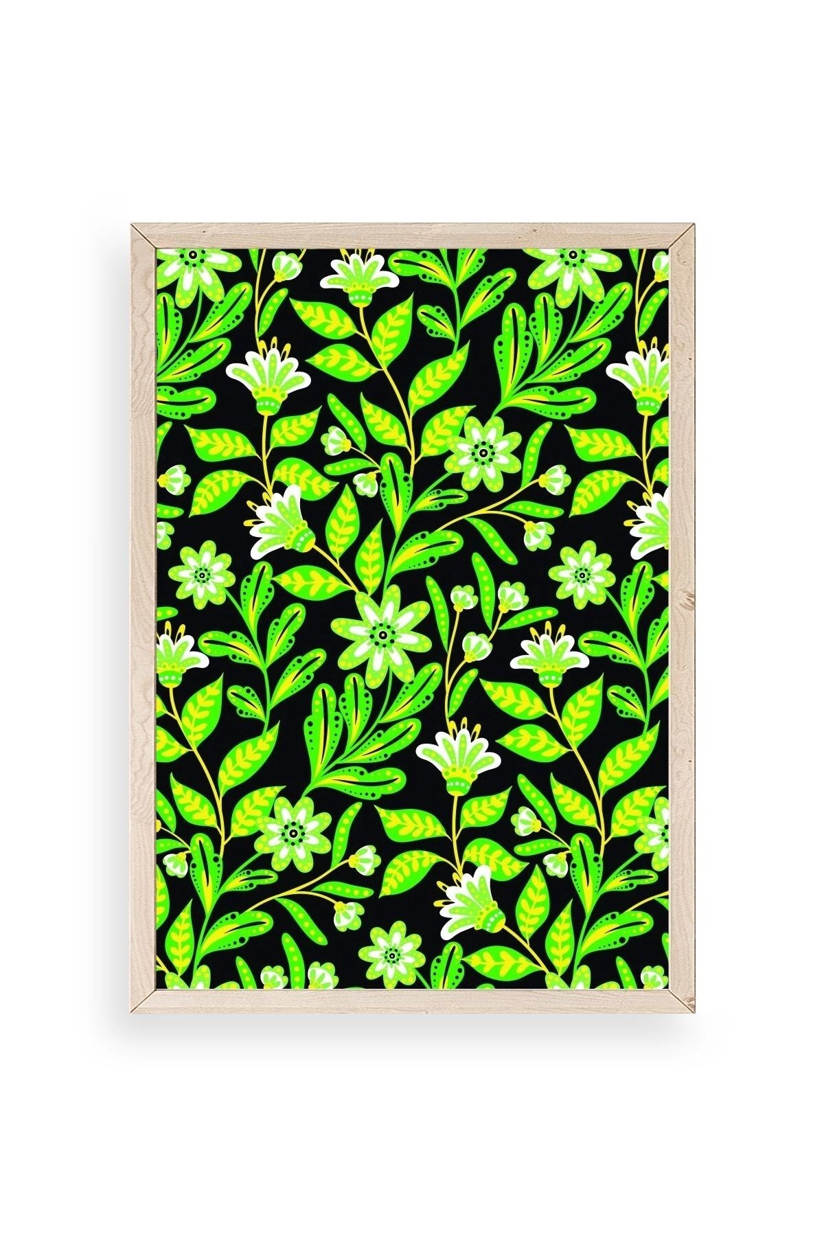 Yapraklar Ahşap Çerçeveli Tablo 50 x 70