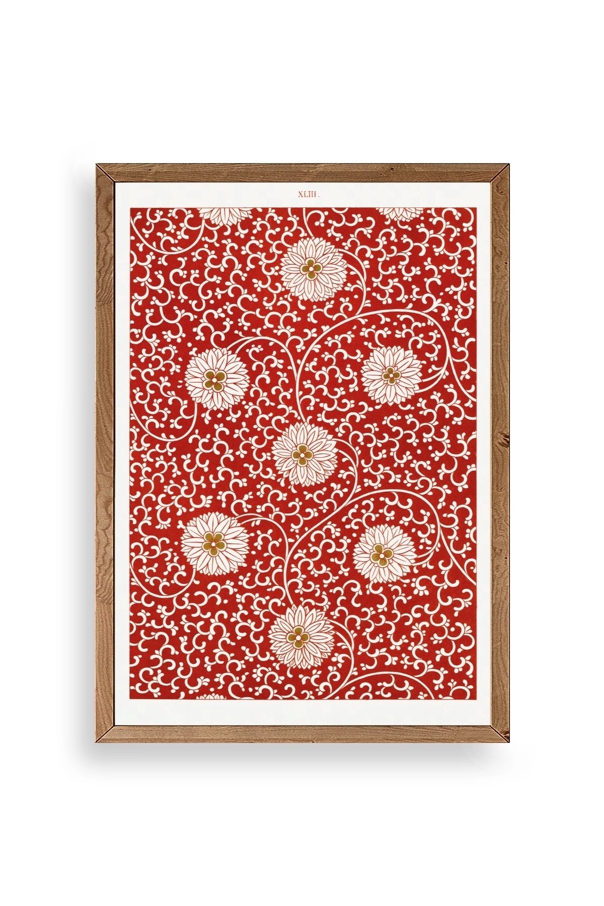 Çiçekler Ahşap Çerçeveli Tablo 50 x 70