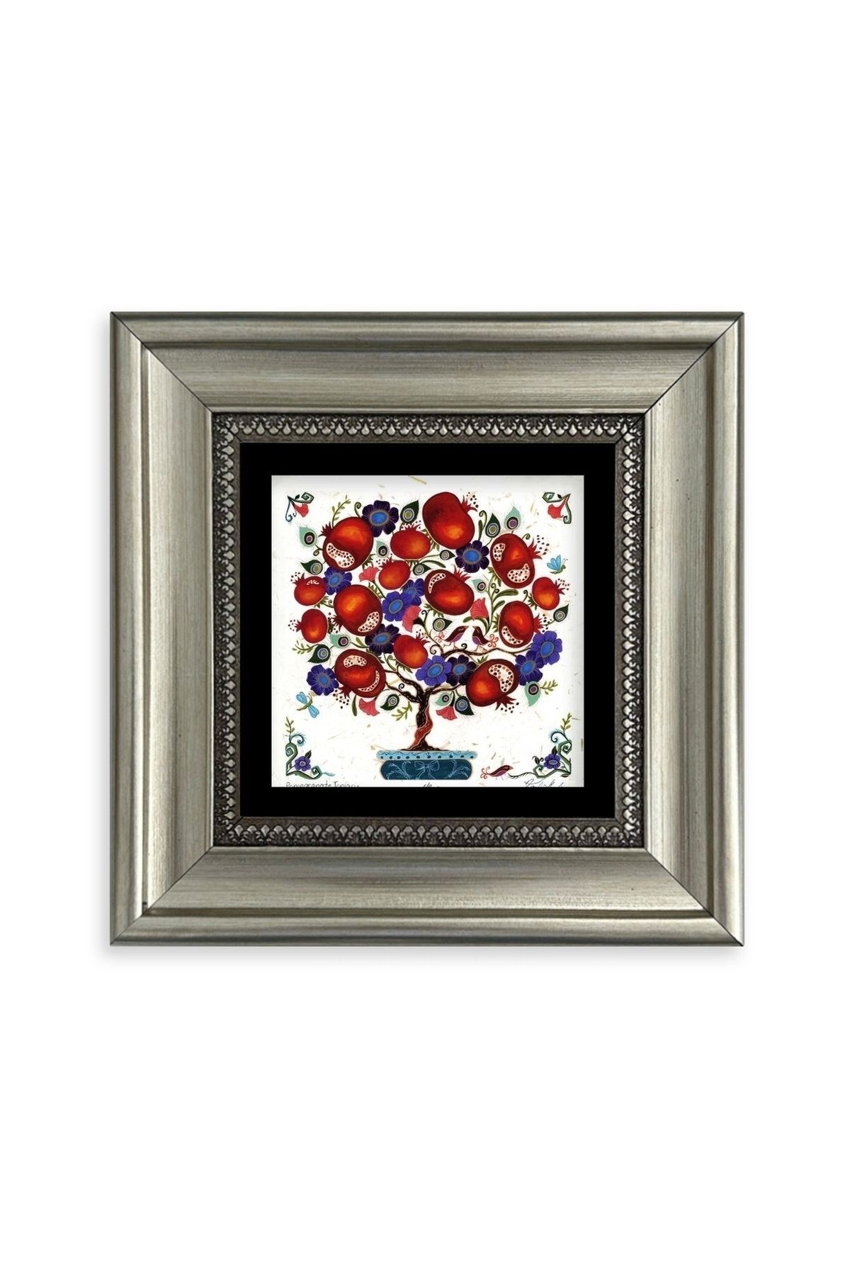 Bereket Ağacı Çerçeveli Taş Tablo 20 cm
