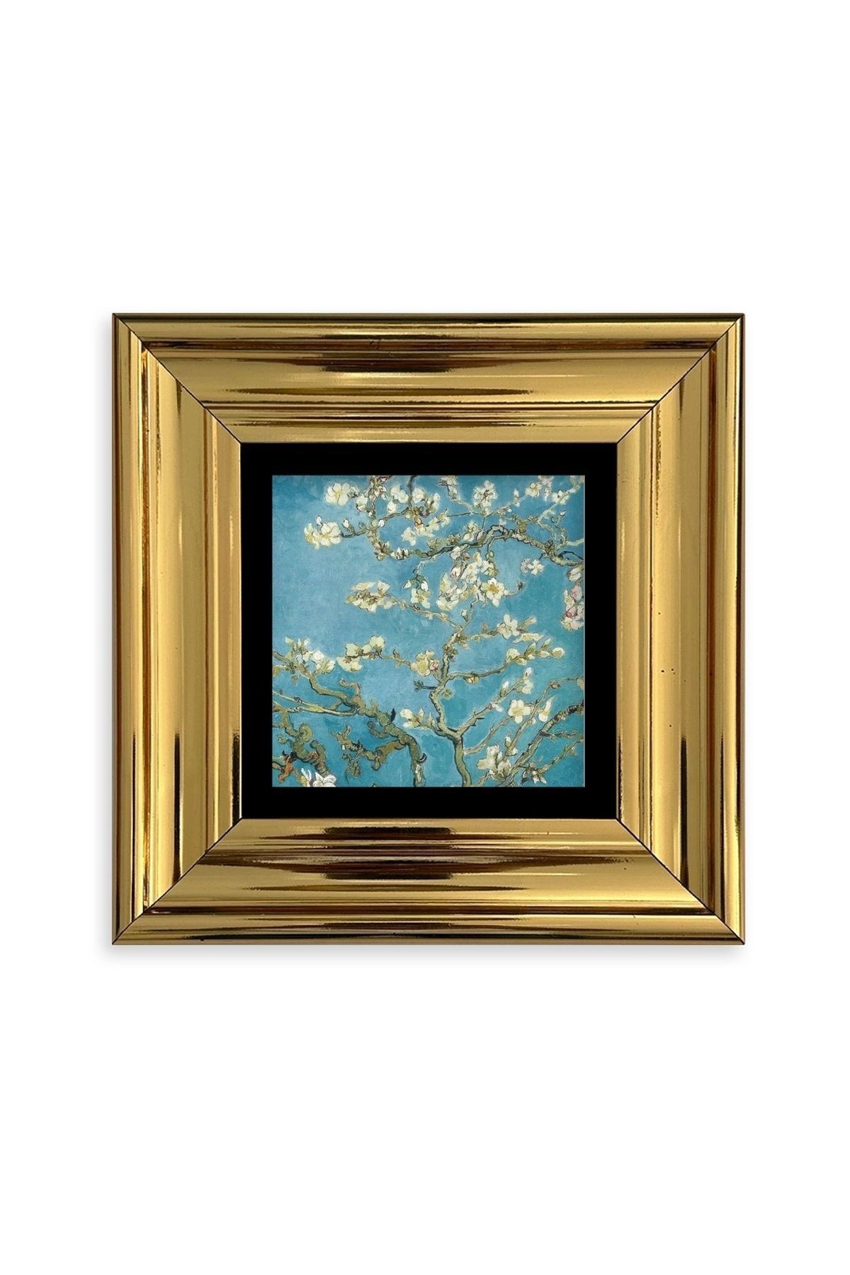 Bahar Çiçekleri Çerçeveli Taş Tablo 20 cm