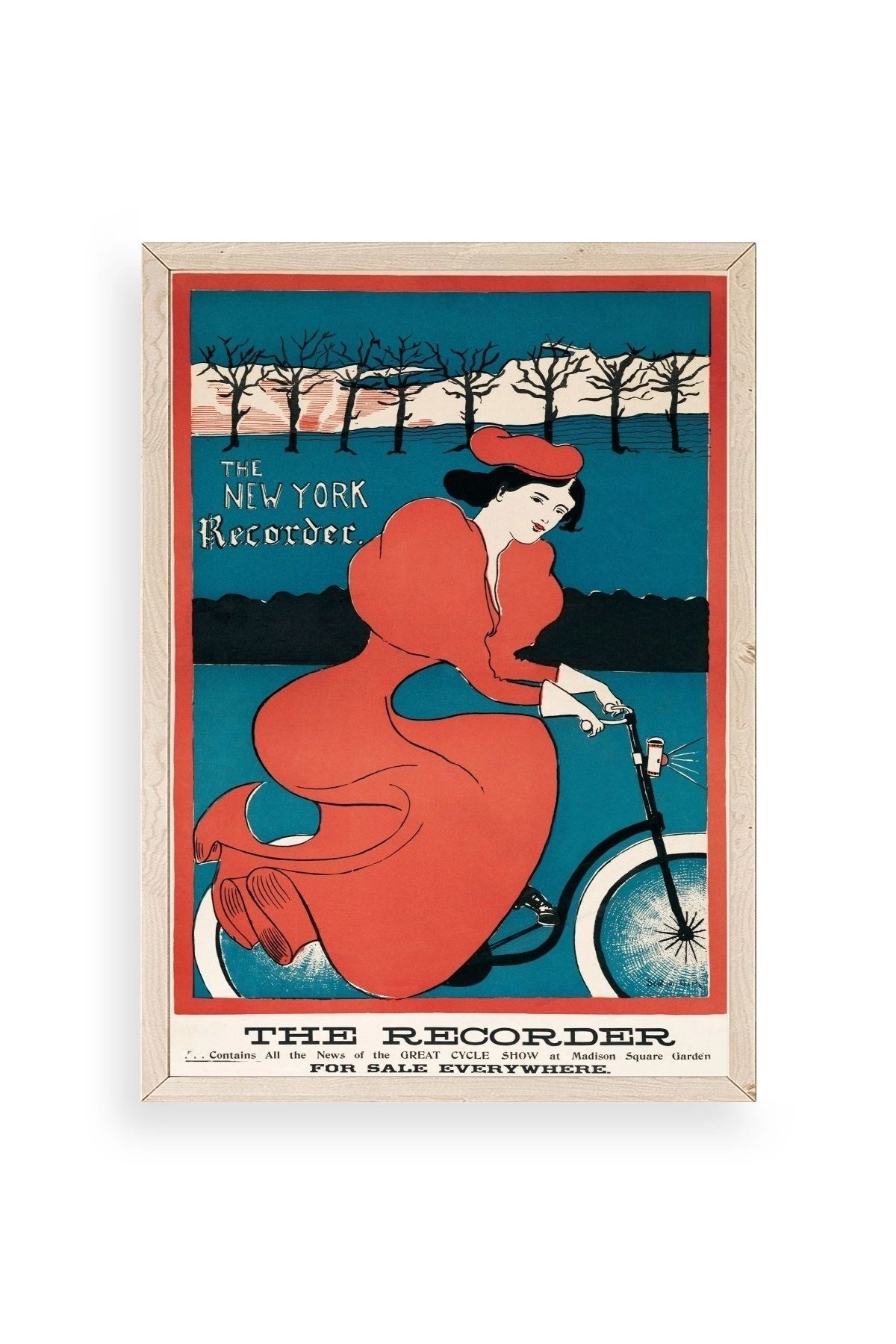 The New York Recorder Ahşap Çerçeveli Tablo 17 x 23