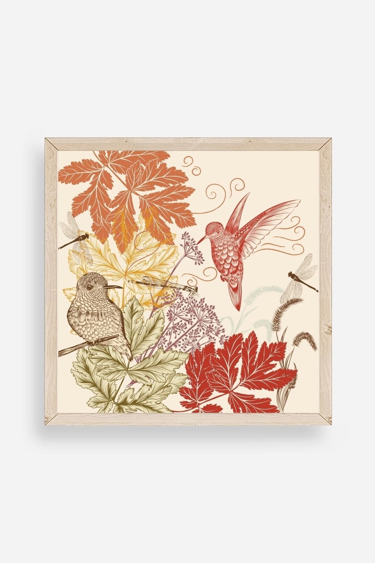 Çiçek Ahşap Çerçeveli Tablo 23 x 23