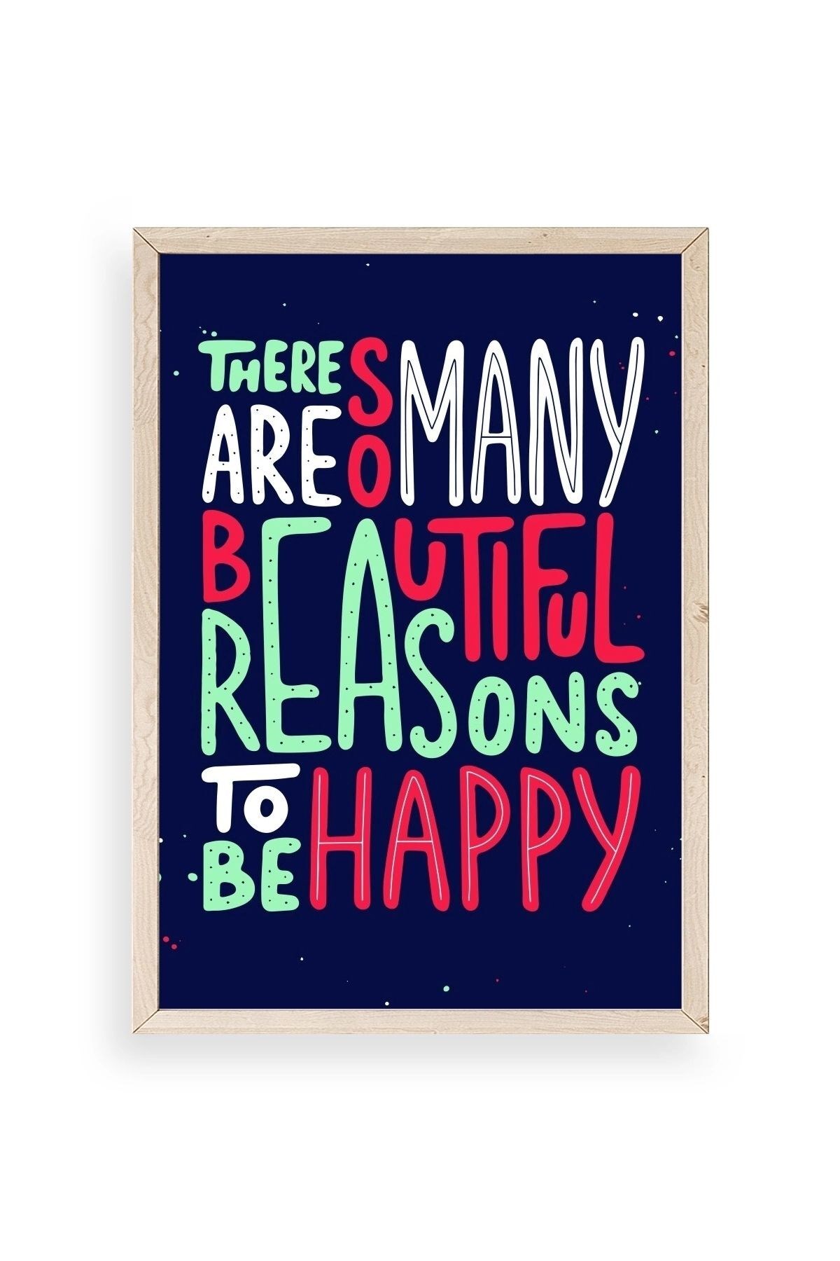 Motto Ahşap Çerçeveli Tablo 23 x 30