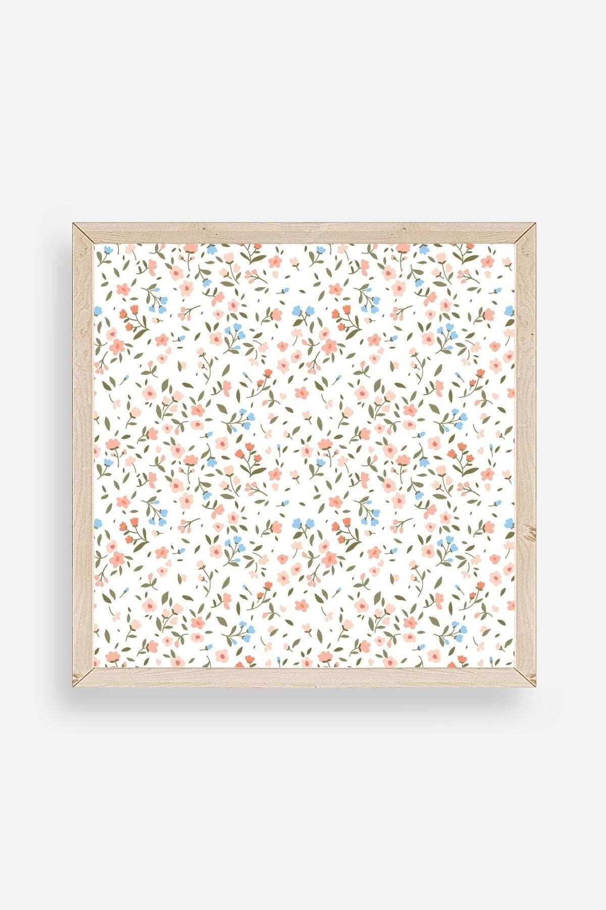 Çiçek Ahşap Çerçeveli Tablo 50 x 50