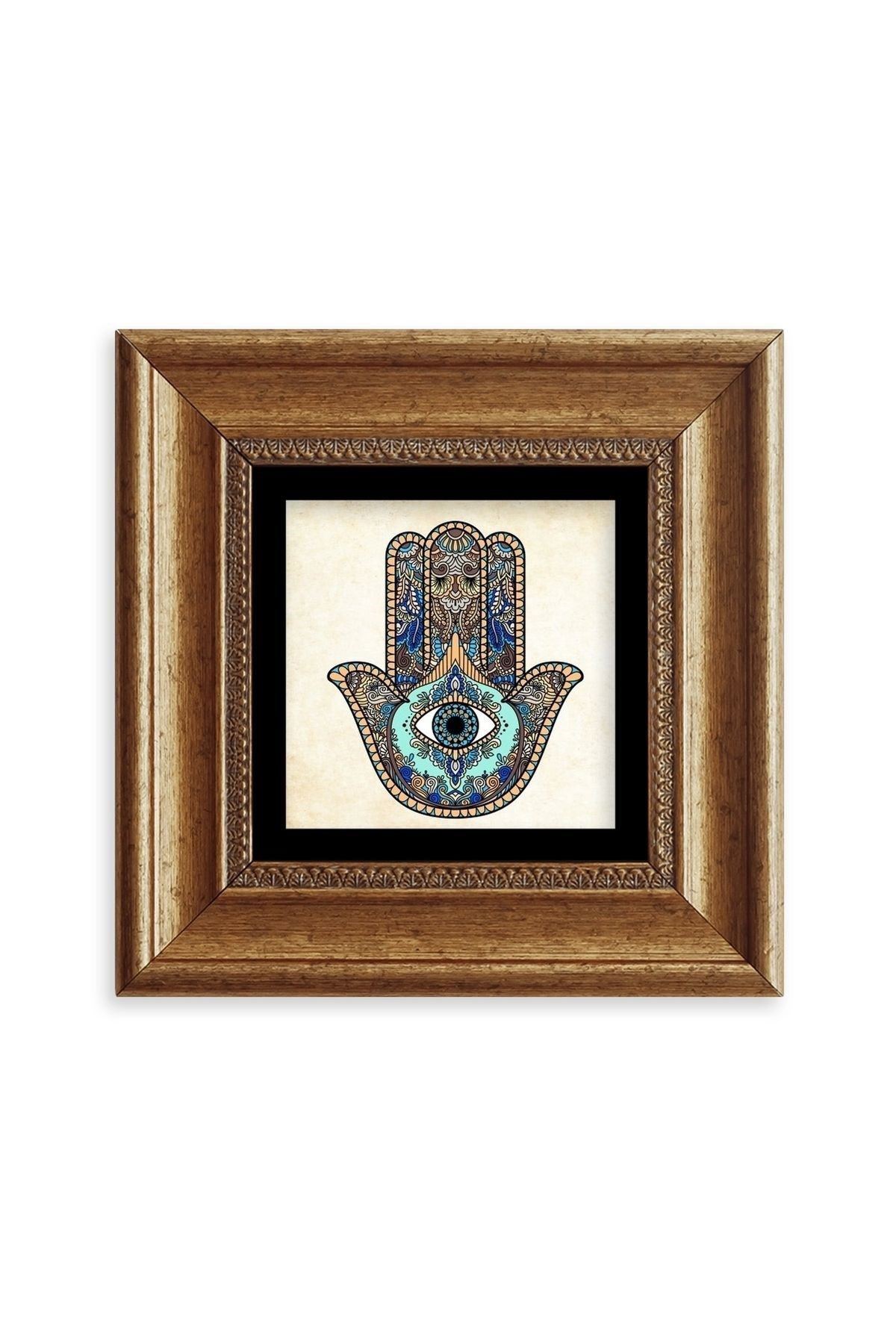 Fatma Ana Eli Çerçeveli Taş Tablo 20 cm