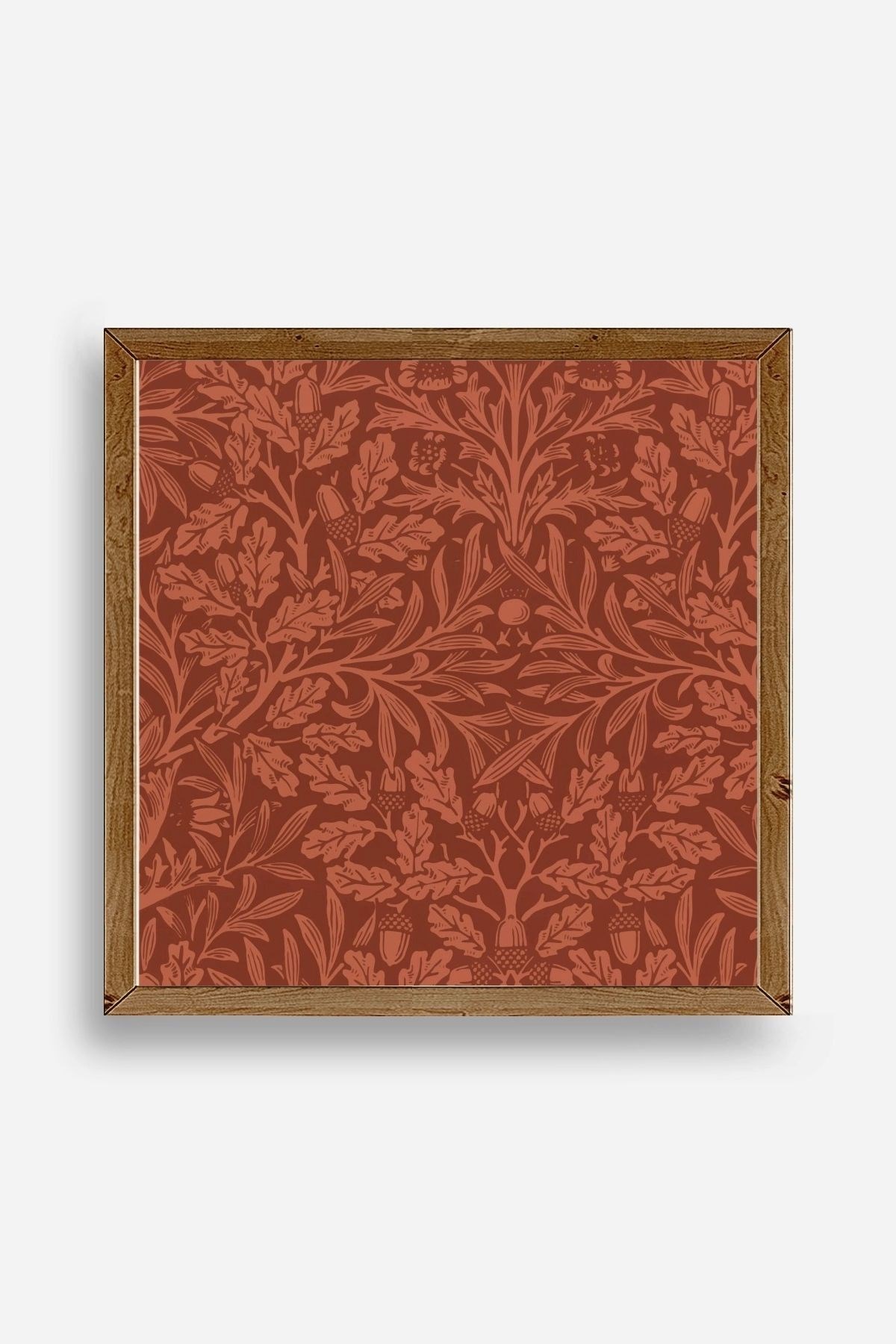 Yaprak Ahşap Çerçeveli Tablo 42 x 42