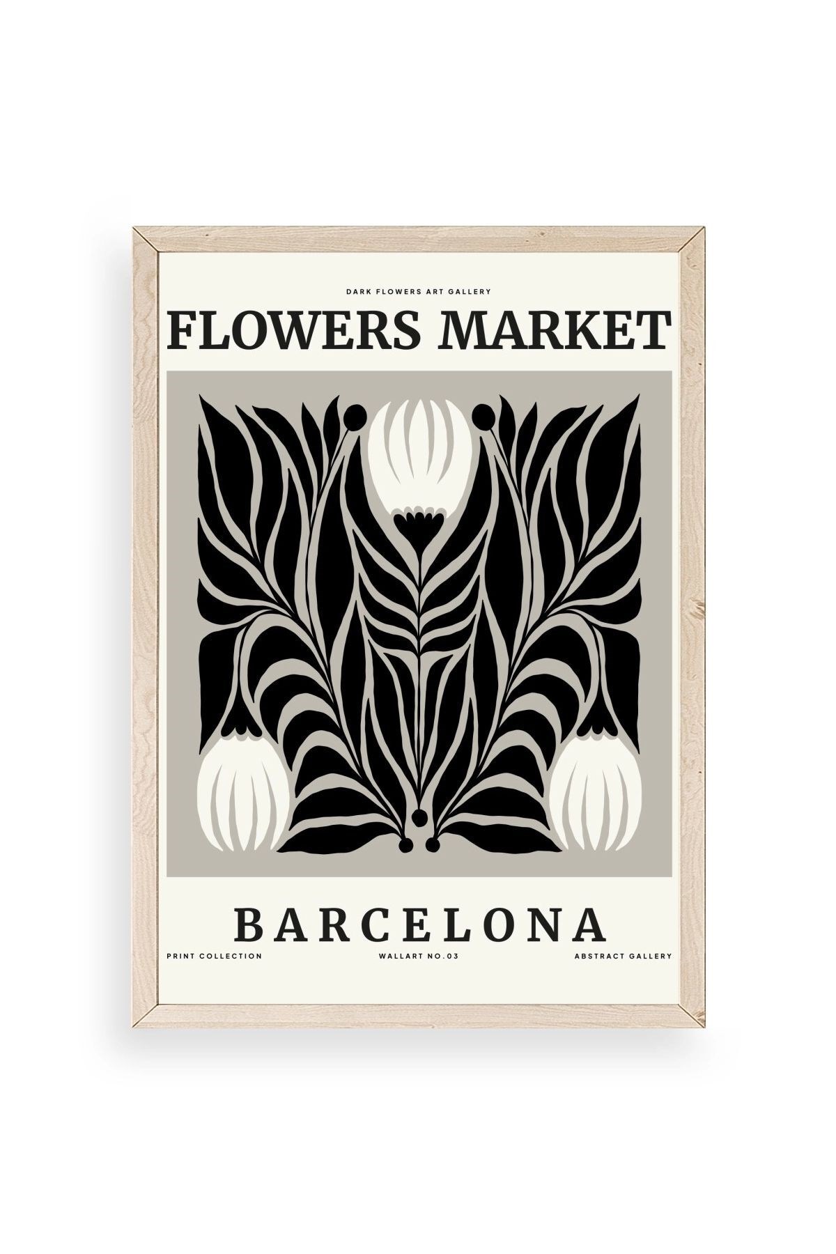 Çiçek Ahşap Çerçeveli Tablo 30 x 42