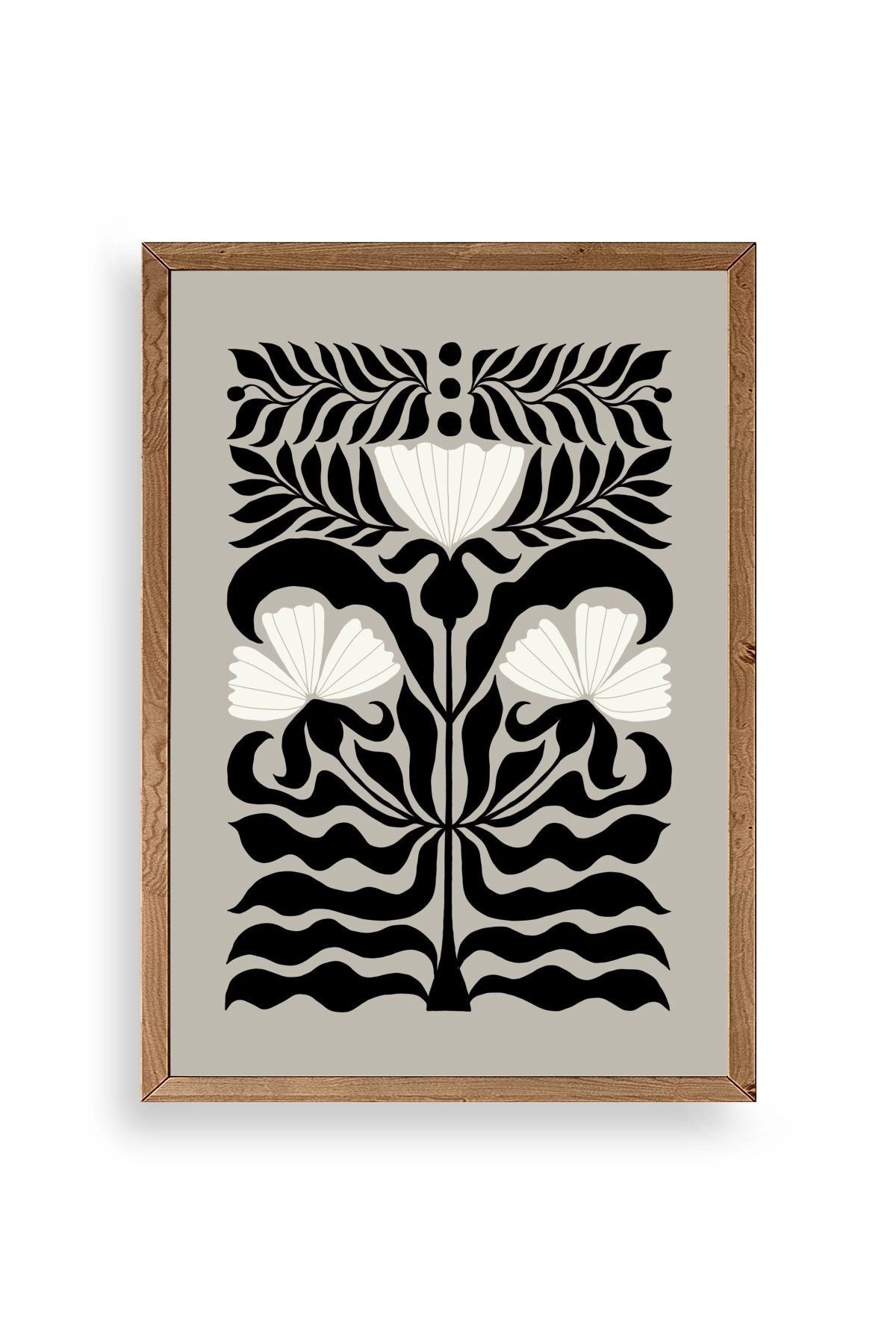 Çiçek Ahşap Çerçeveli Tablo 30 x 42