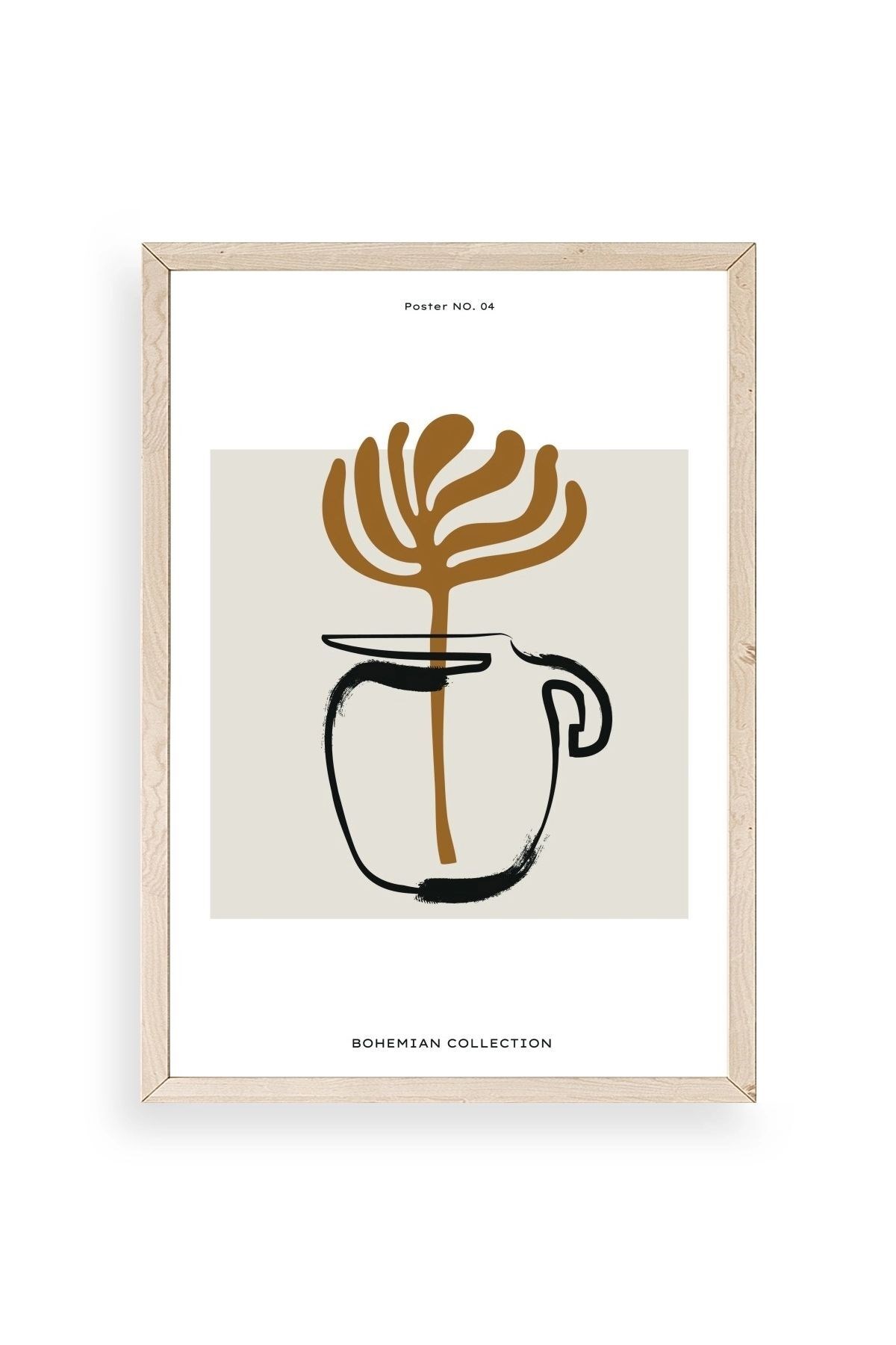 Kahve Ahşap Çerçeveli Tablo 23 x 30