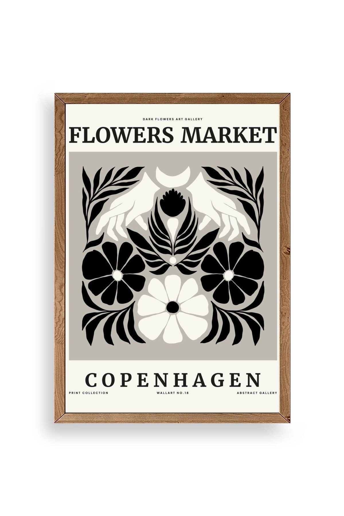 Çiçek Ahşap Çerçeveli Tablo 17 x 23