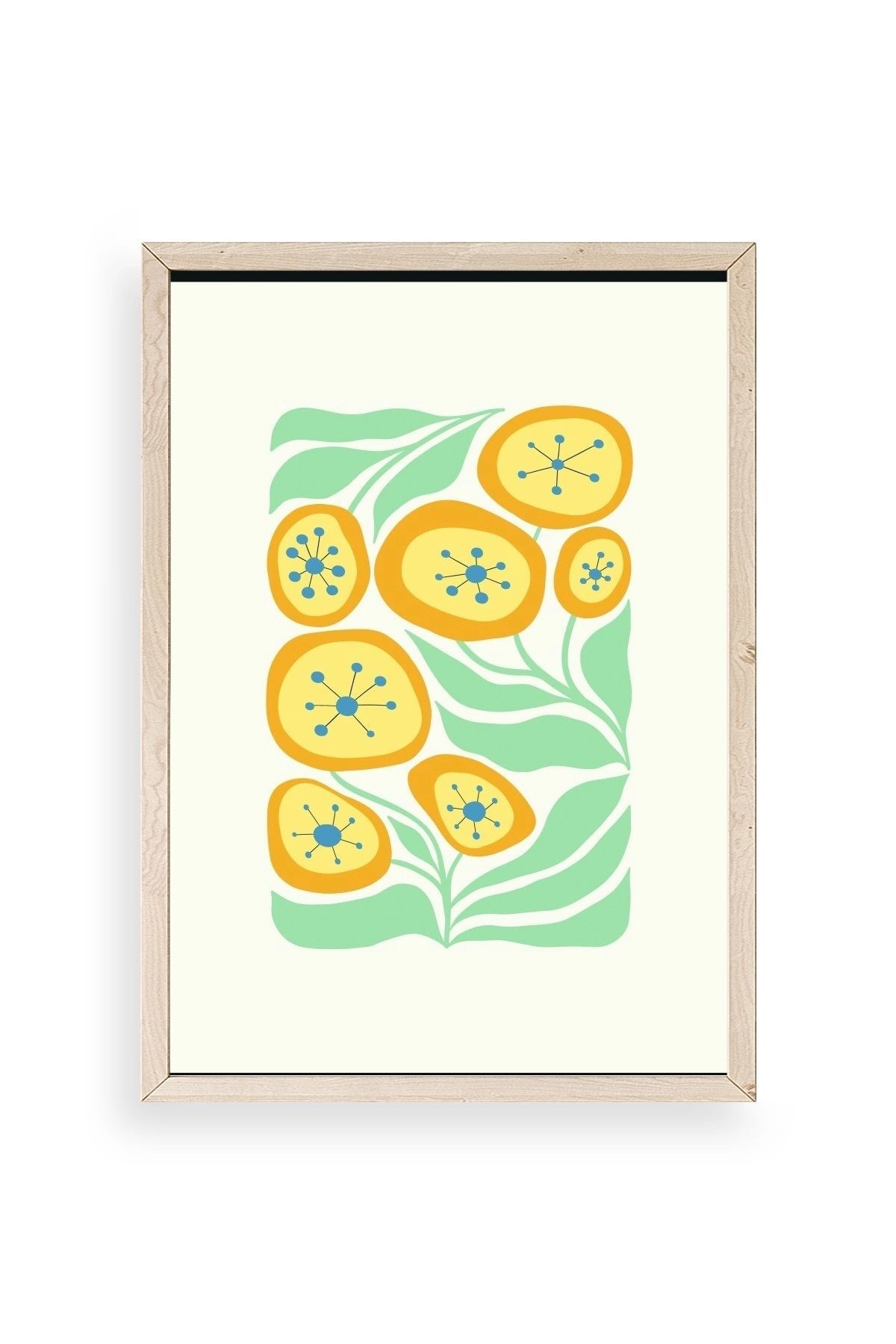 Çiçek Ahşap Çerçeveli Tablo 30 x 42