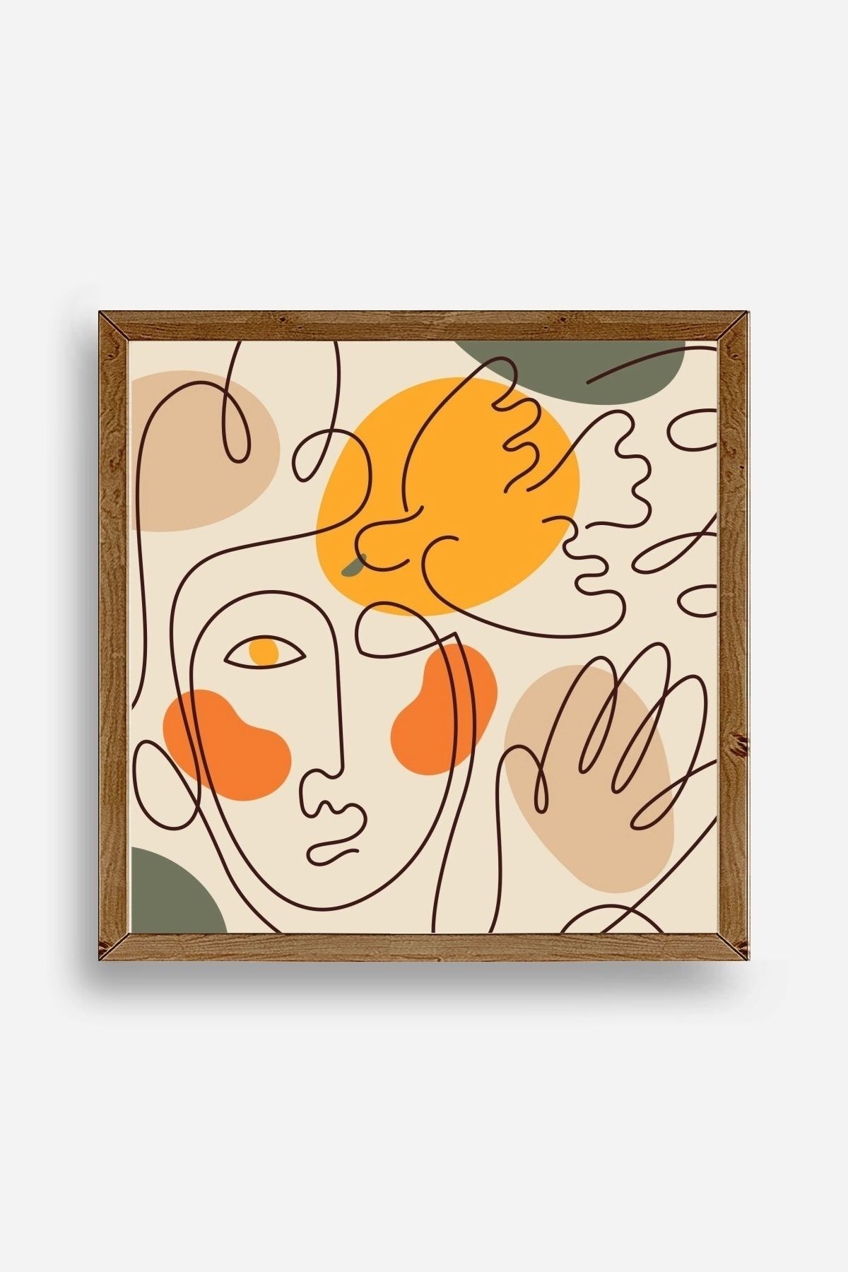 Modern Ahşap Çerçeveli Tablo 23 x 23