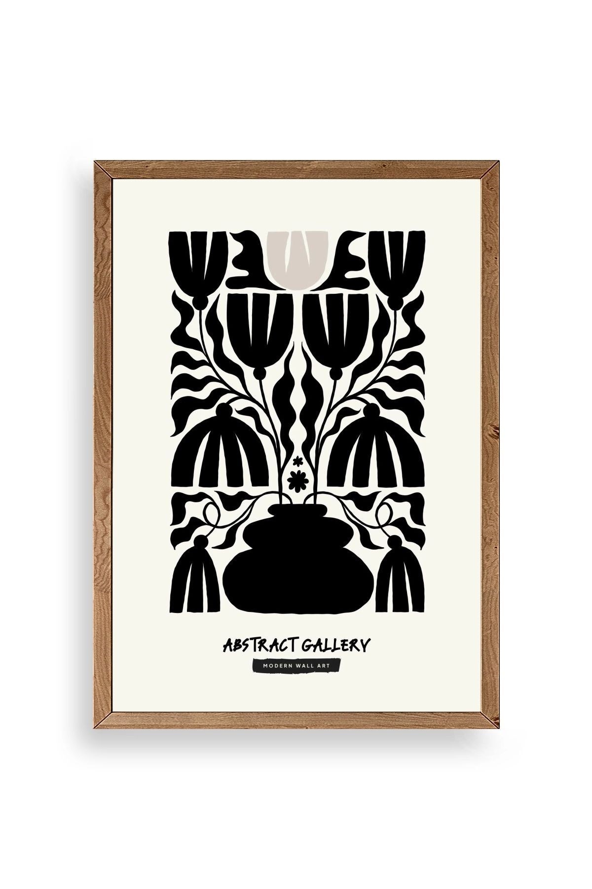 Çiçek Ahşap Çerçeveli Tablo 17 x 23