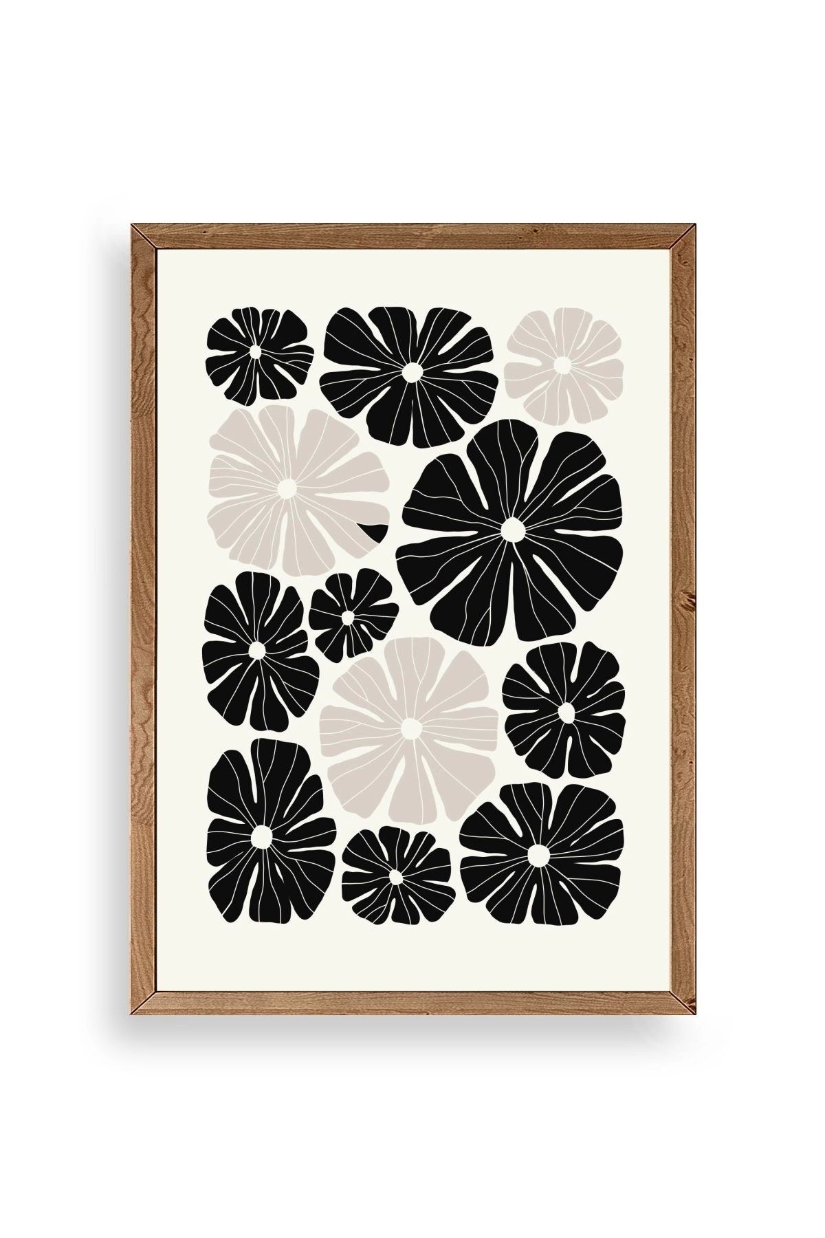 Çiçek Ahşap Çerçeveli Tablo 50 x 70