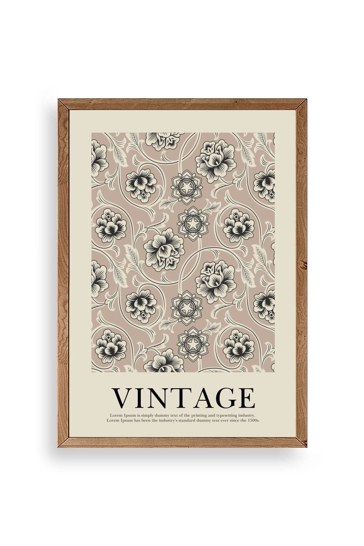 Vintage Ahşap Çerçeveli Tablo 30 x 42