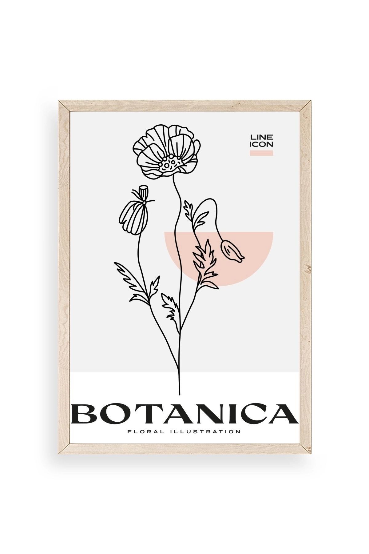 Çiçek Ahşap Çerçeveli Tablo 30 x 42