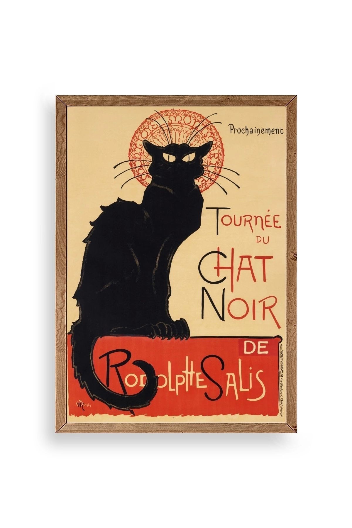 Chat Noir Ahşap Çerçeveli Tablo 23 x 30
