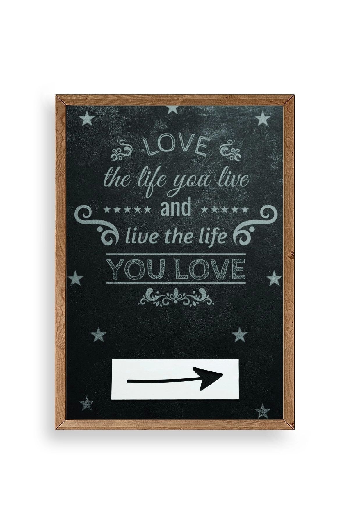 Motto Ahşap Çerçeveli Tablo 23 x 30