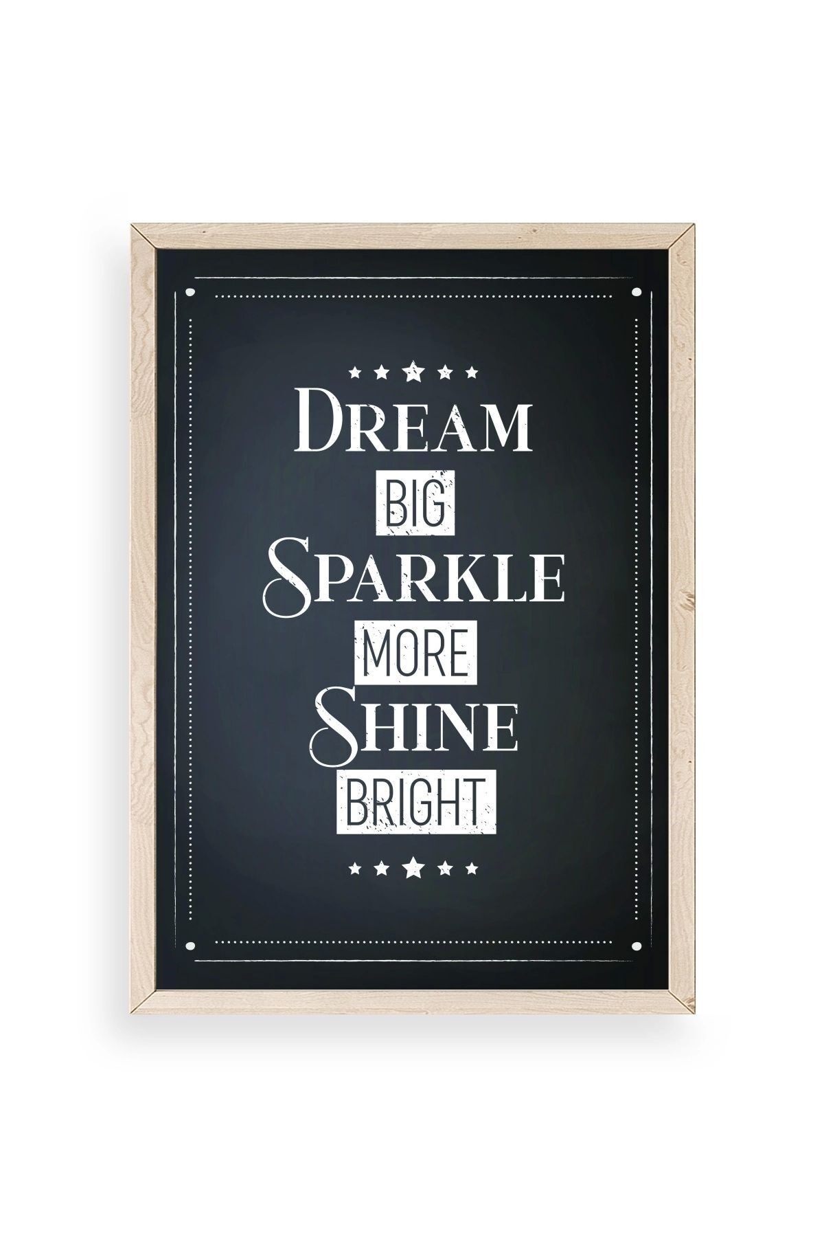 Motto Ahşap Çerçeveli Tablo 23 x 30