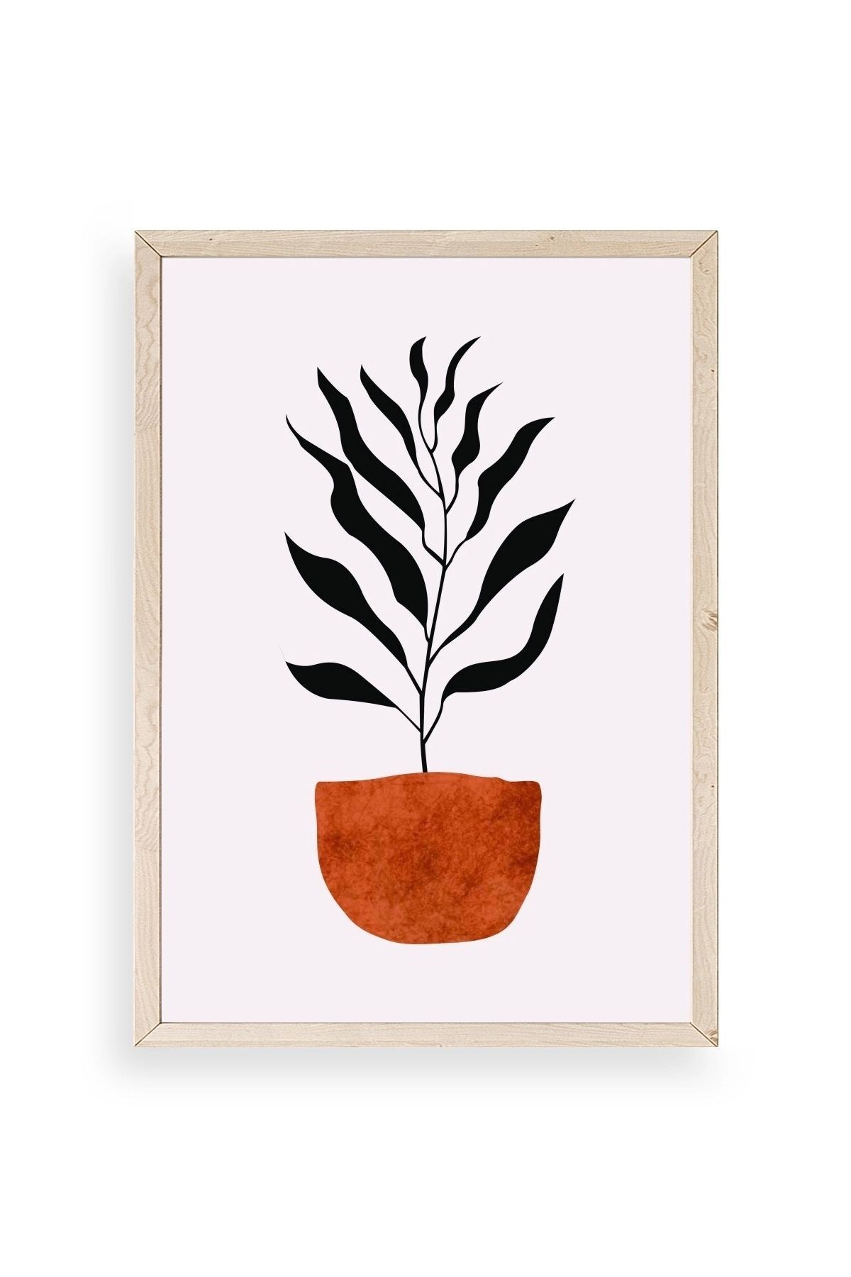 Saksı Ahşap Çerçeveli Tablo 30 x 42