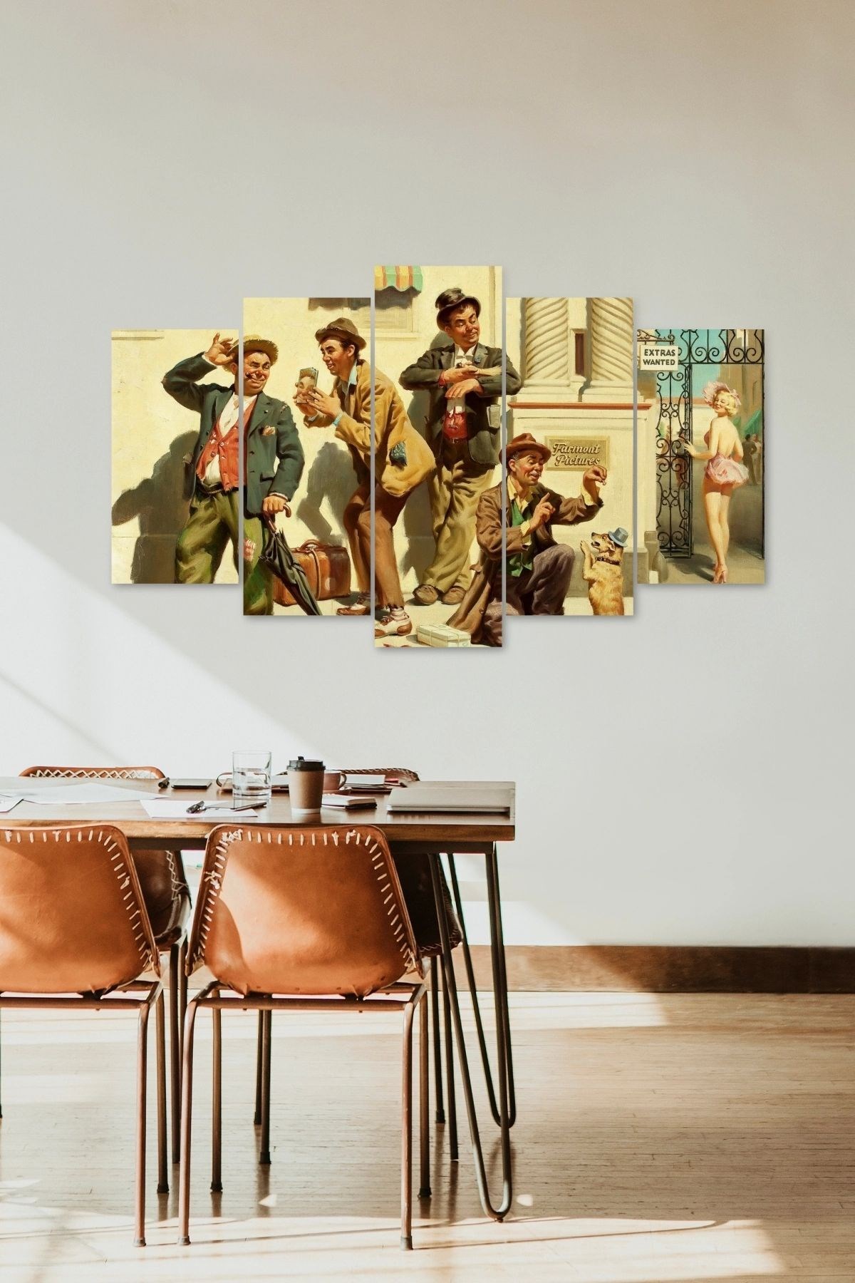 Sokaklar 5 Parçalı Mdf Tablo 60 x 100