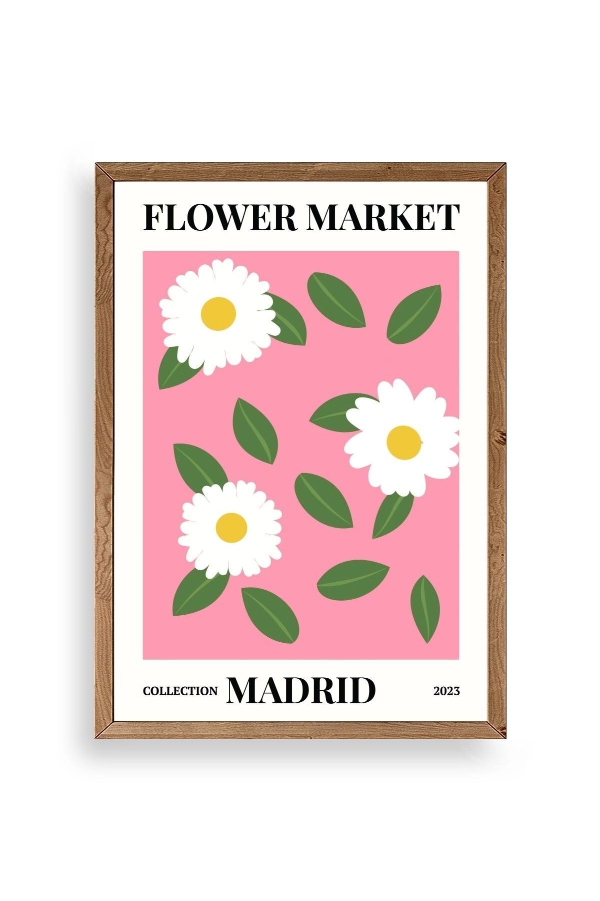 Çiçek Ahşap Çerçeveli Tablo 23 x 30