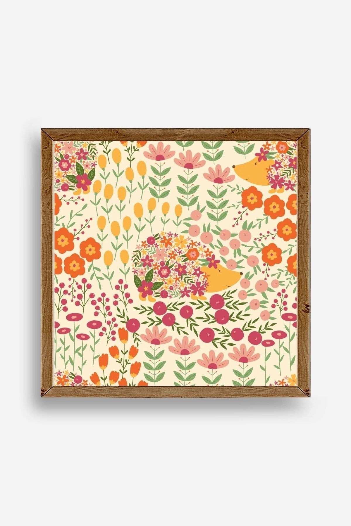 Kirpi Ahşap Çerçeveli Tablo 50 x 50