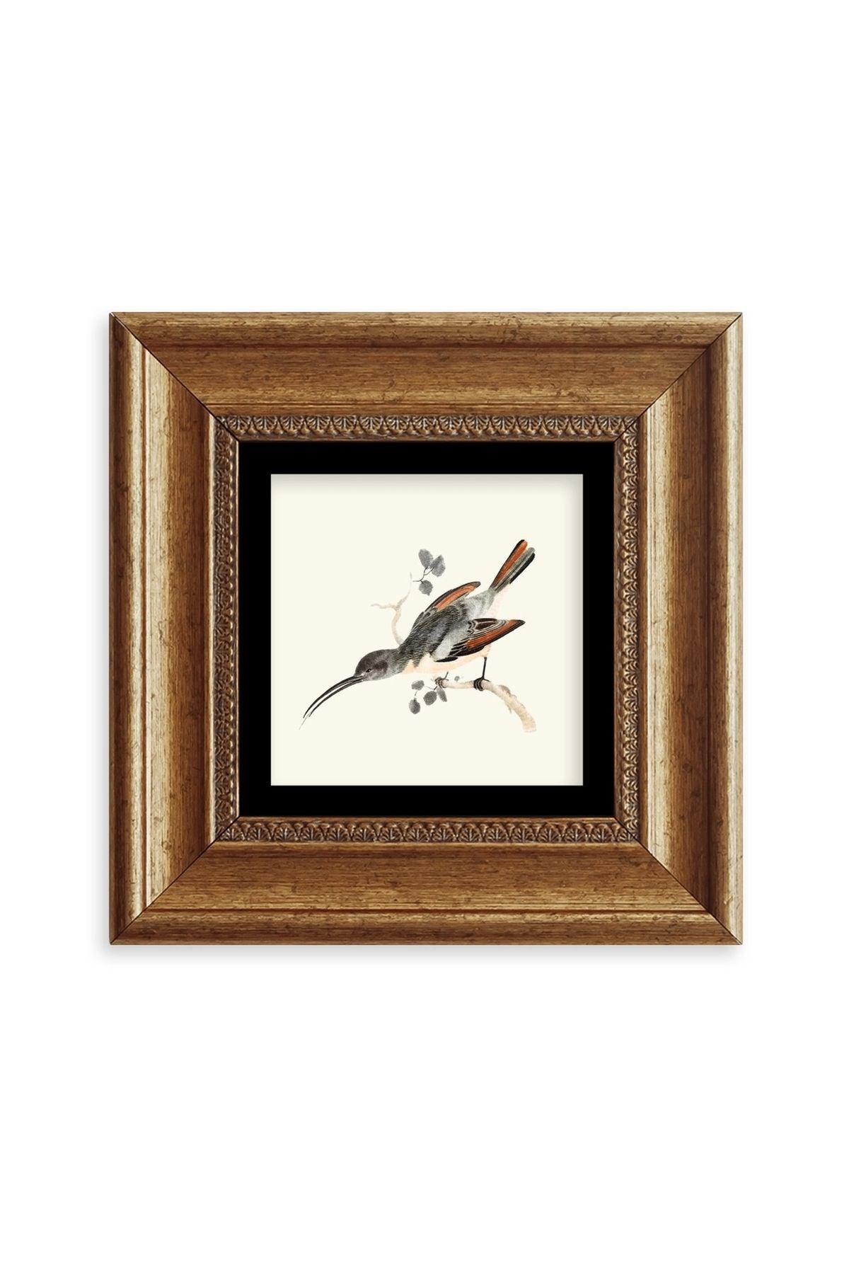 Uzun Gaga Çerçeveli Taş Tablo 20 cm