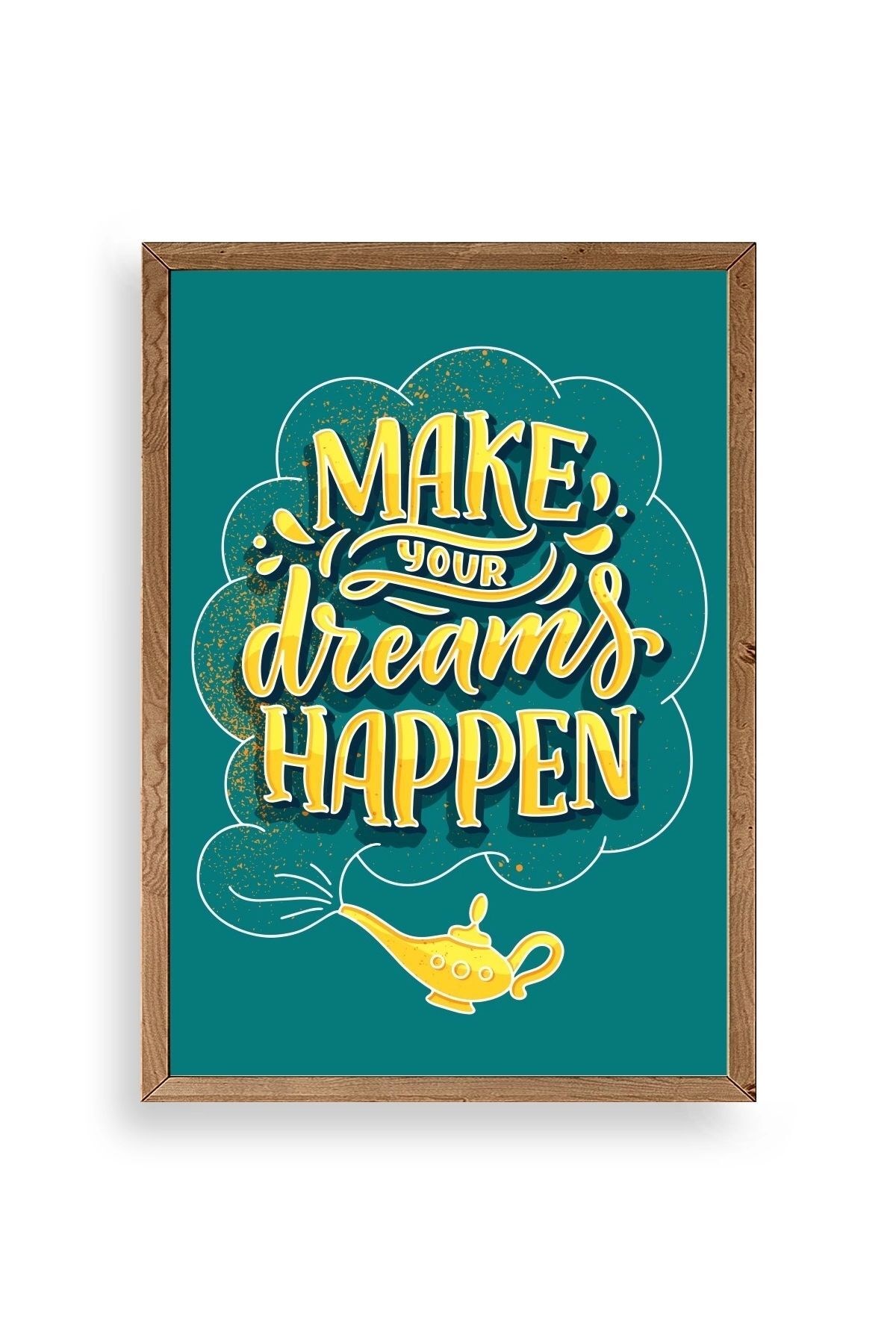 Motto Ahşap Çerçeveli Tablo 17 x 23