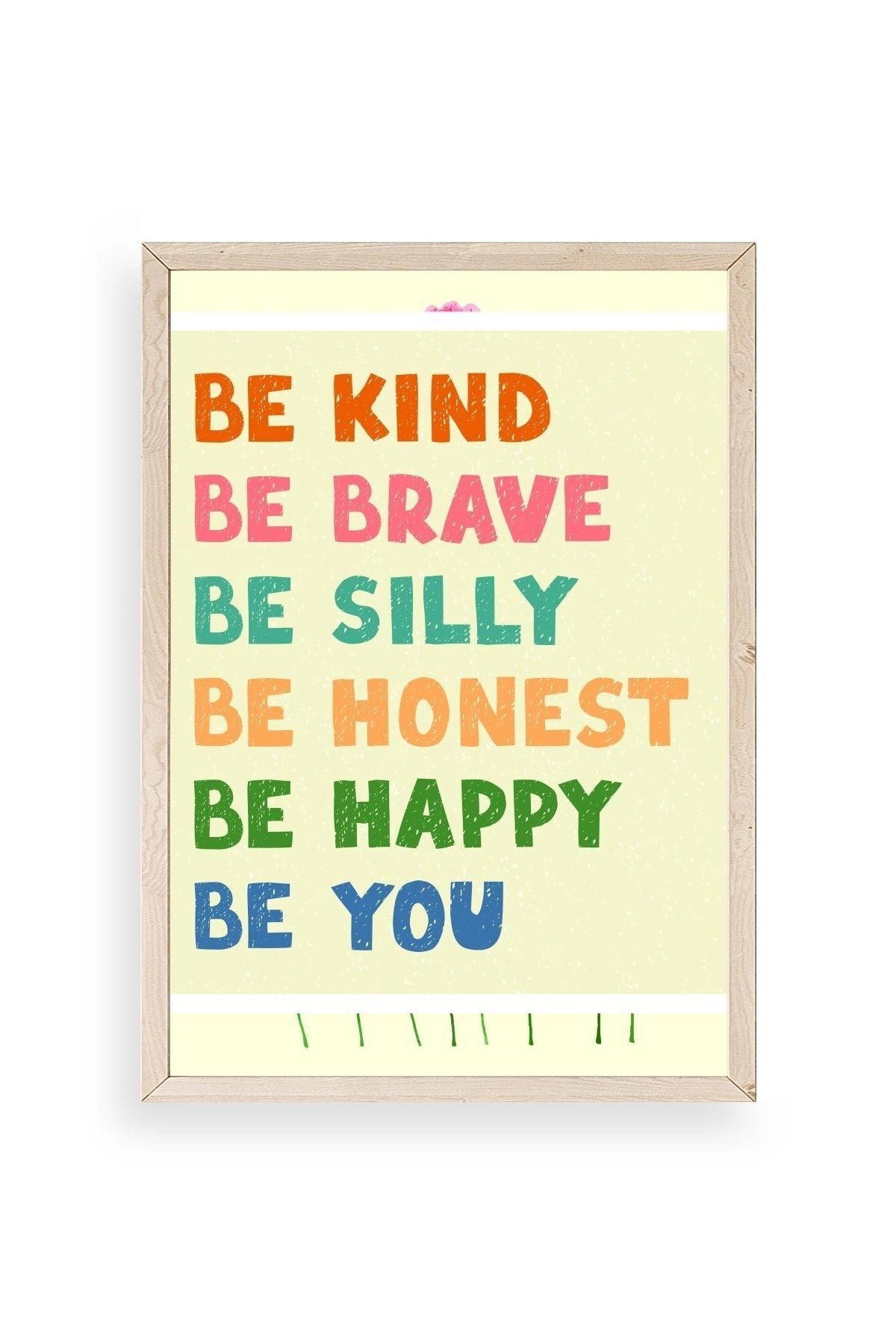 Motto Ahşap Çerçeveli Tablo 23 x 30