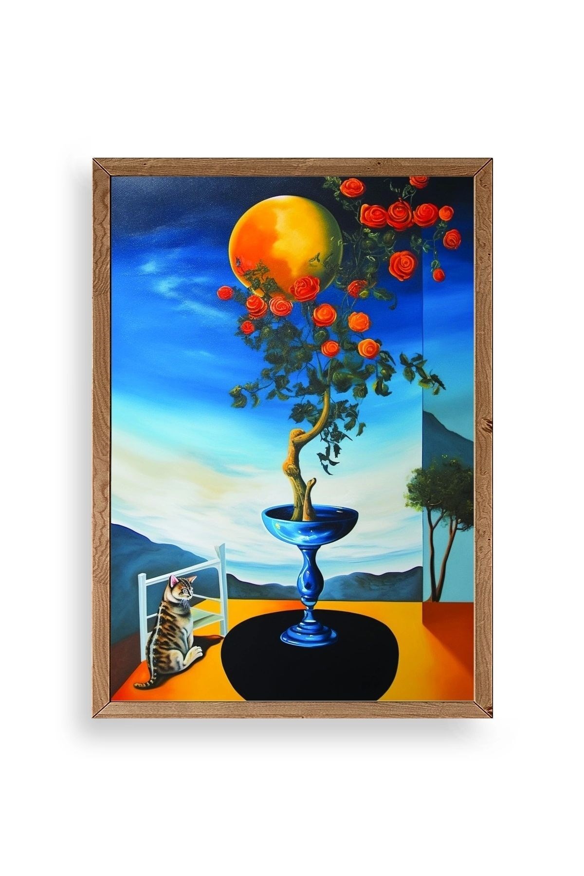 Gül Ahşap Çerçeveli Tablo 23 x 30