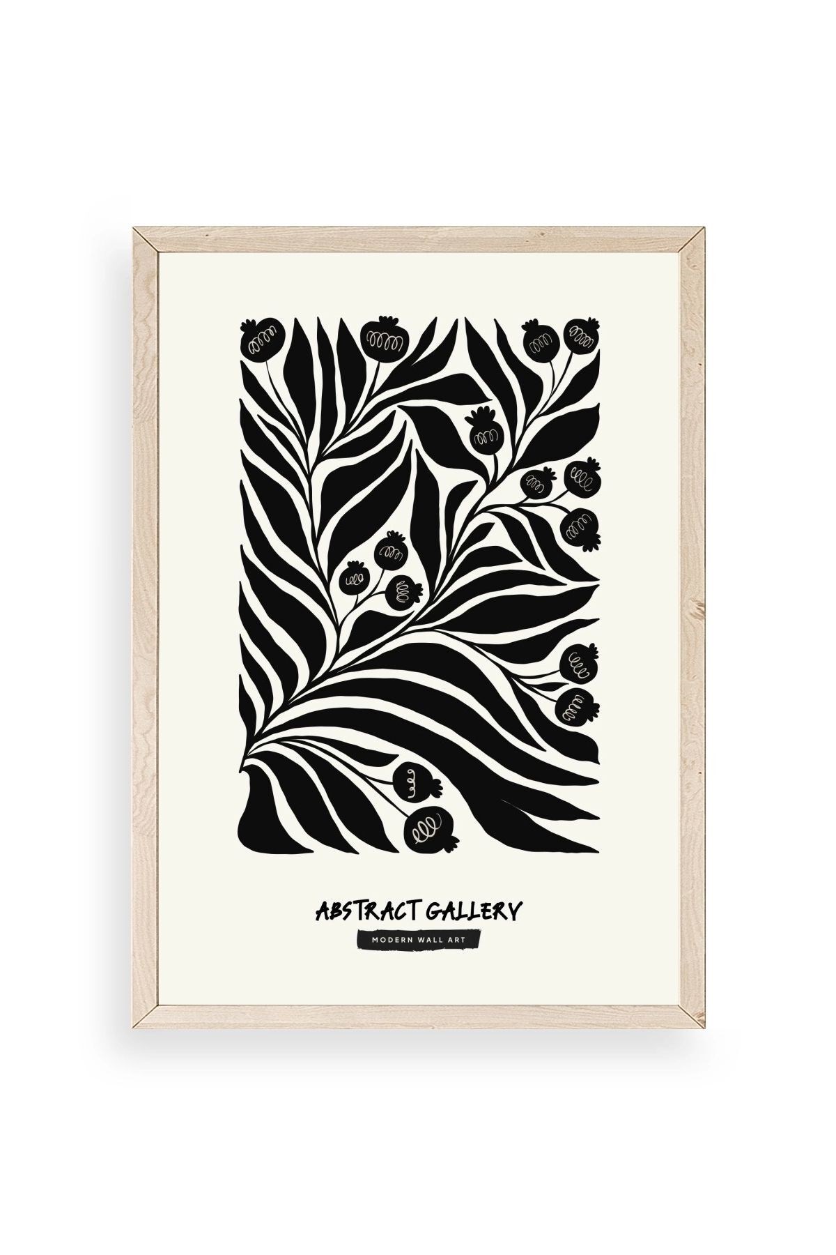 Soyut Ahşap Çerçeveli Tablo 30 x 42