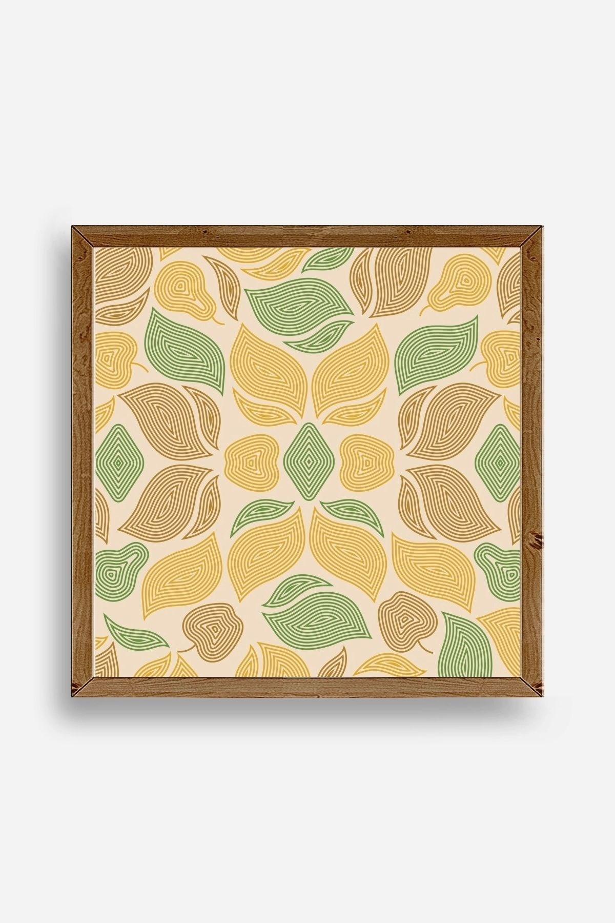 Desen Ahşap Çerçeveli Tablo 50 x 50
