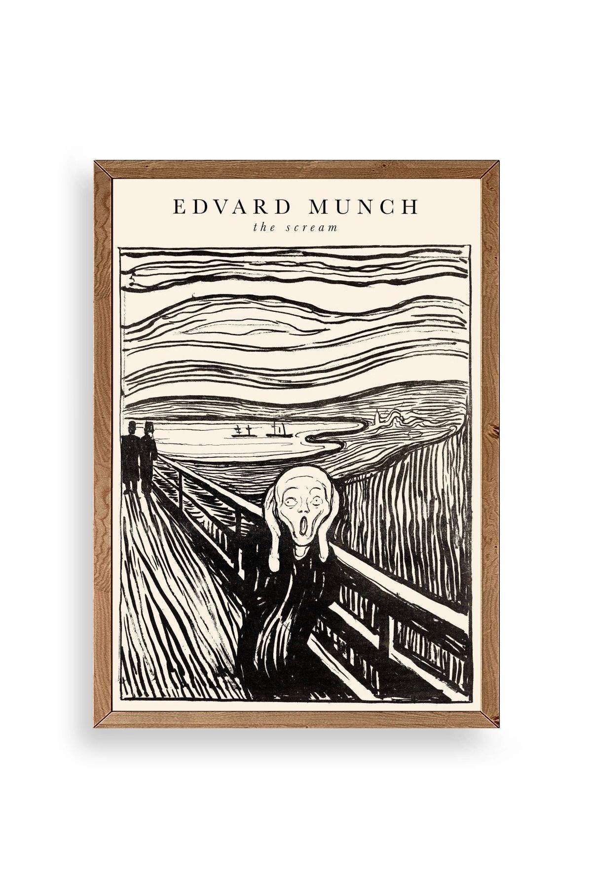 Çığlık Ahşap Çerçeveli Tablo 50 x 70