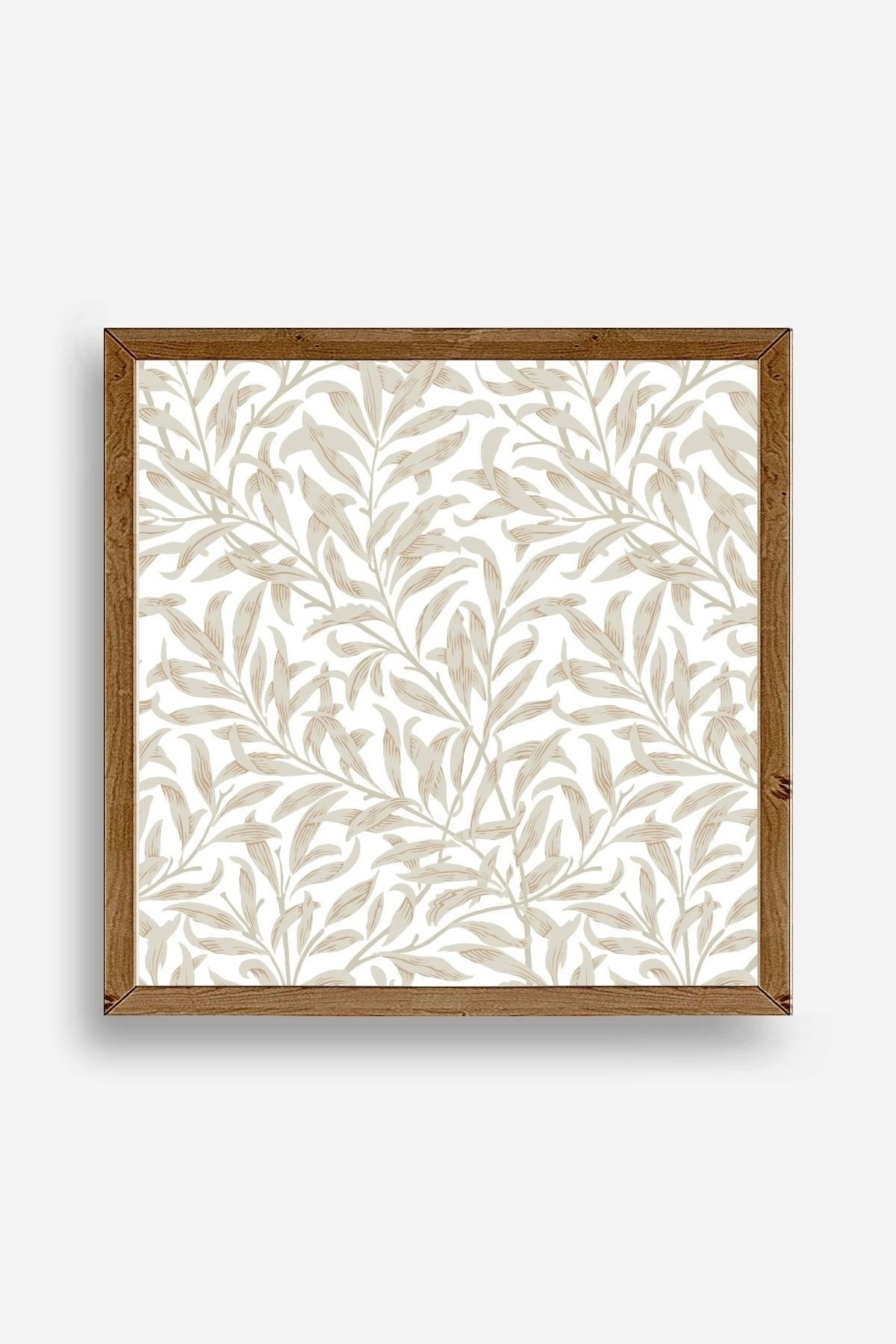 Yaprak Ahşap Çerçeveli Tablo 50 x 50