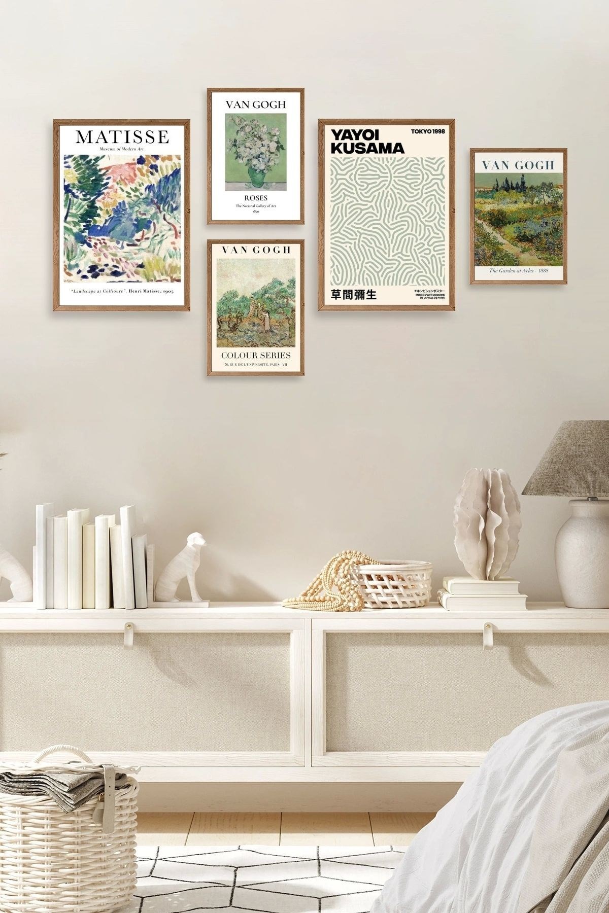 Ünlü Tablo Seti 5'li Tablo 30 x 40