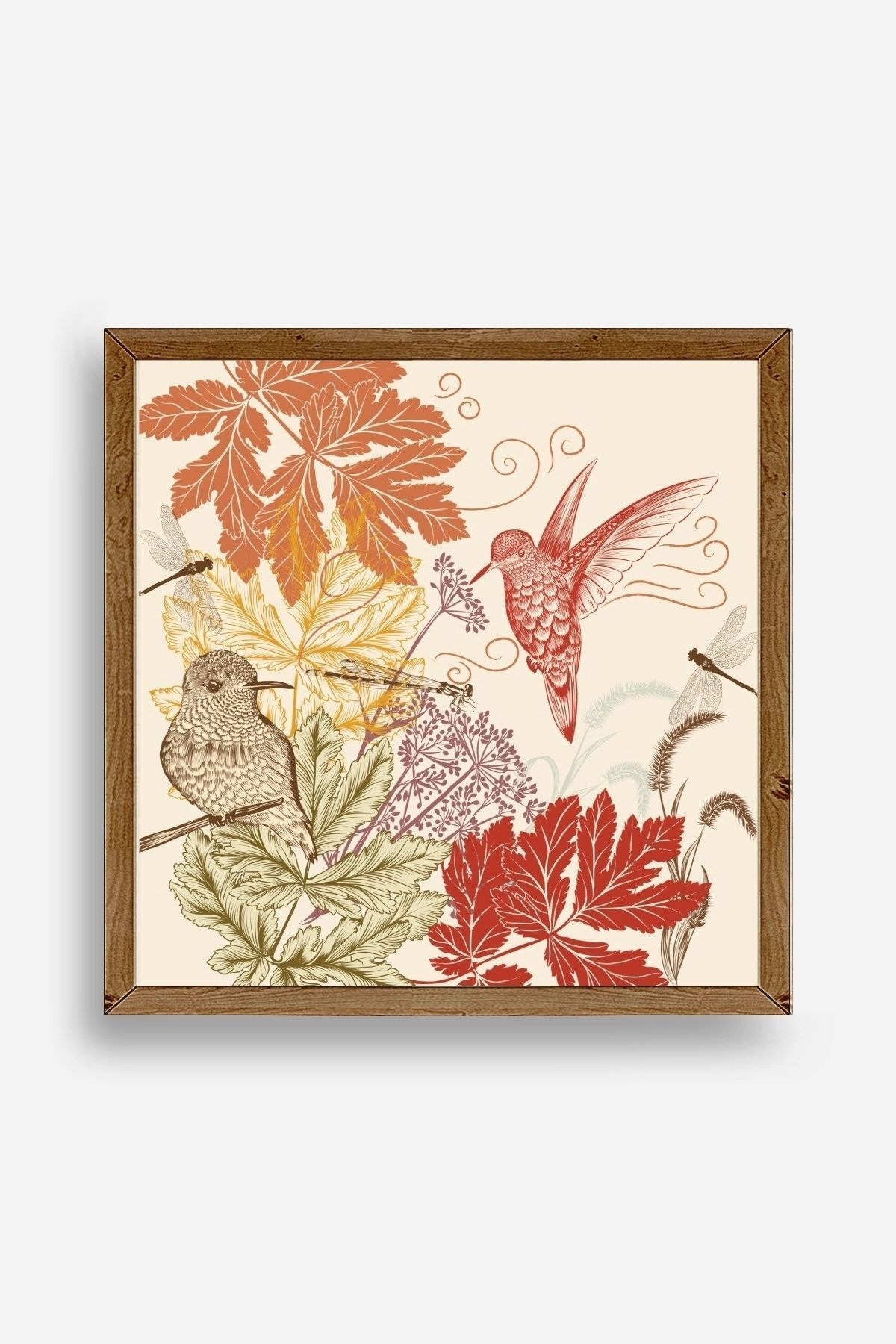 Çiçek Ahşap Çerçeveli Tablo 23 x 23