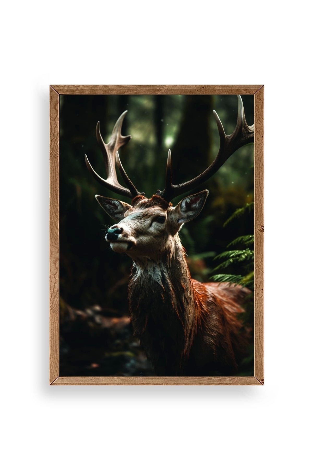 Geyik Ahşap Çerçeveli Tablo 23 x 30