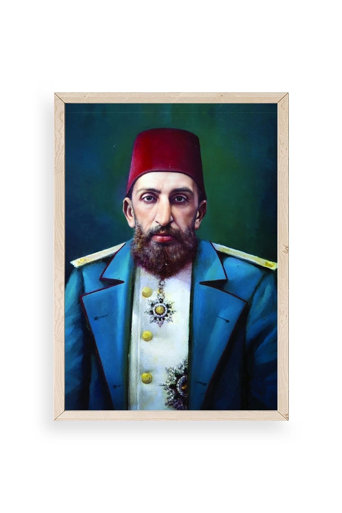 Abdülhamit Ahşap Çerçeveli Tablo 17 x 23