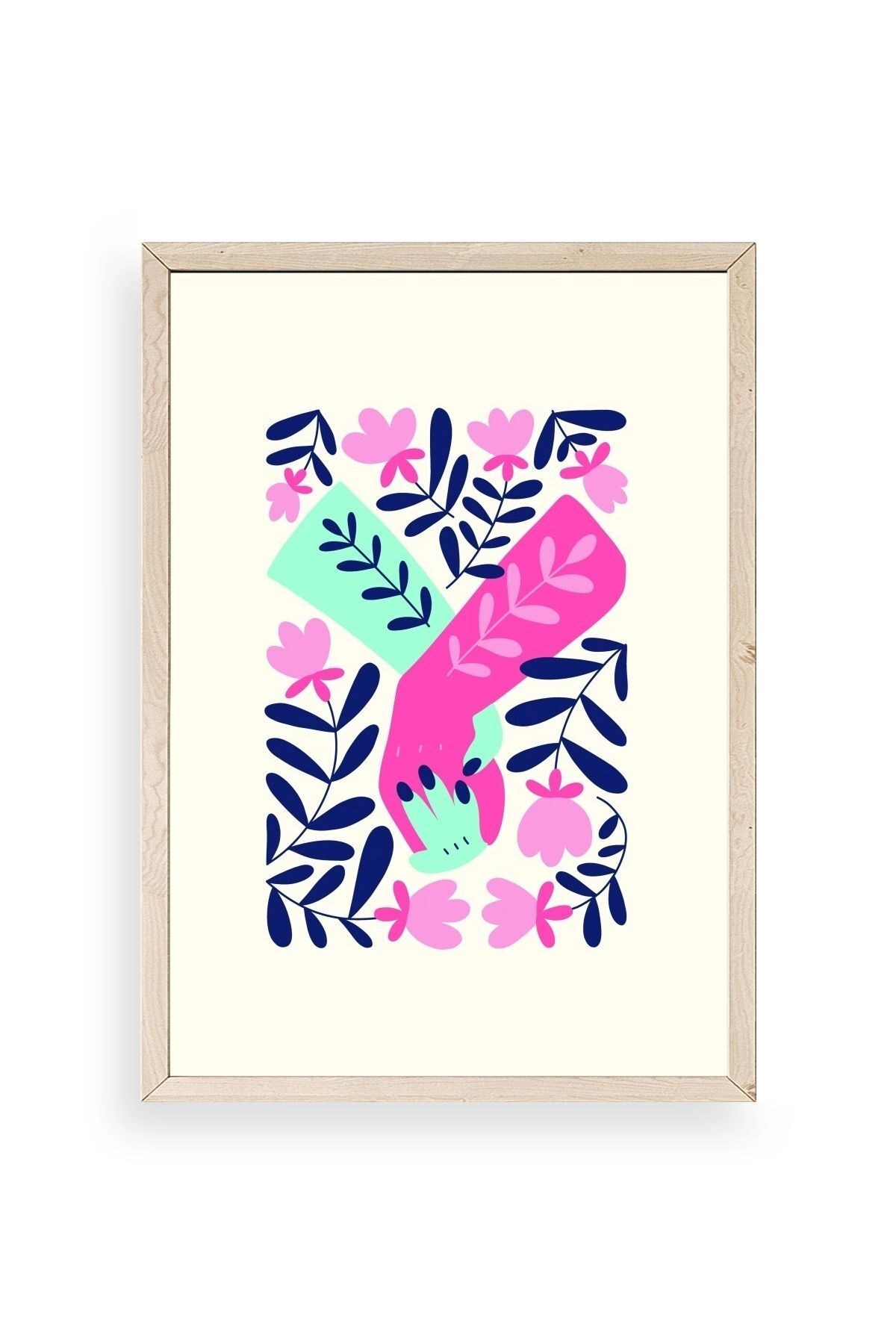 Soyut Ahşap Çerçeveli Tablo 17 x 23