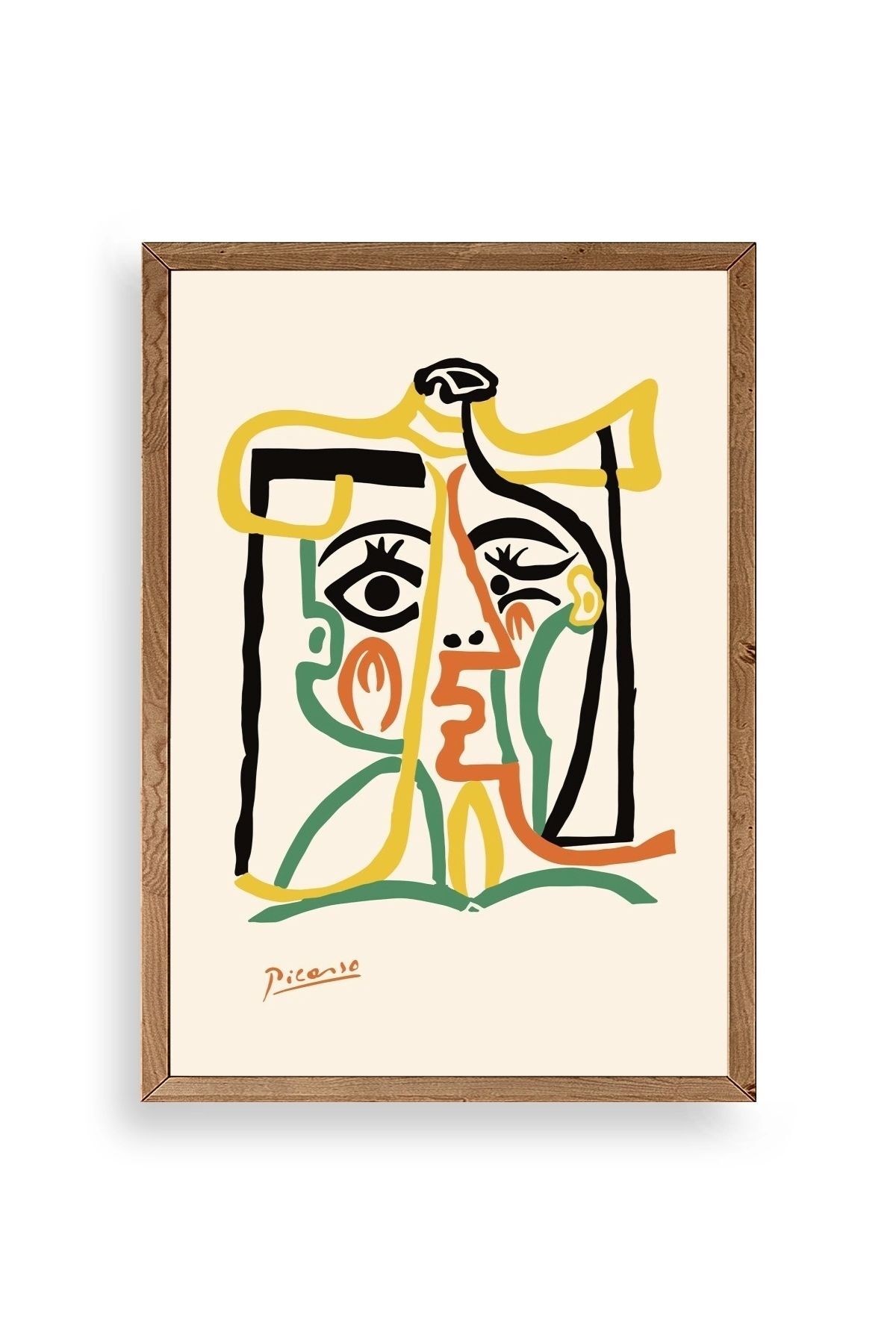 Tete de Femme Ahşap Çerçeveli Tablo 50 x 70